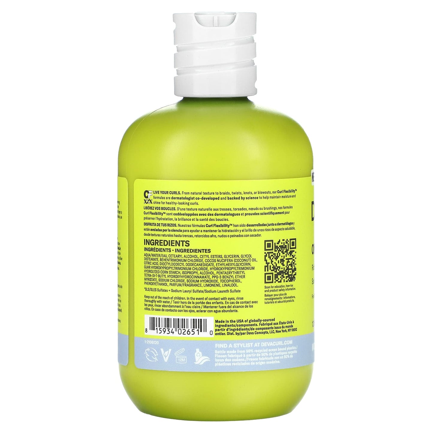 DevaCurl, One Condition Original, Rich Cream Conditioner, For Dry, Medium to Coarse Curls, 12 fl oz (355 ml)