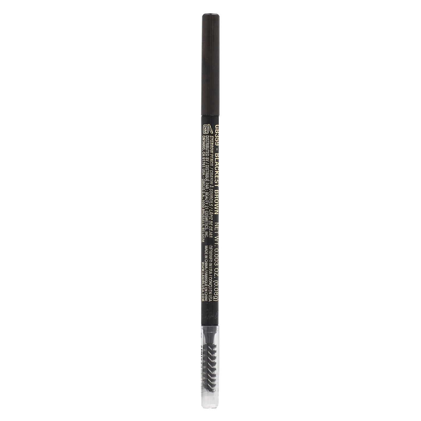 L.A. Girl, Shady Slim Brow Pencil, GB359 Blackest Brown, 0.003 oz (0.08 g)