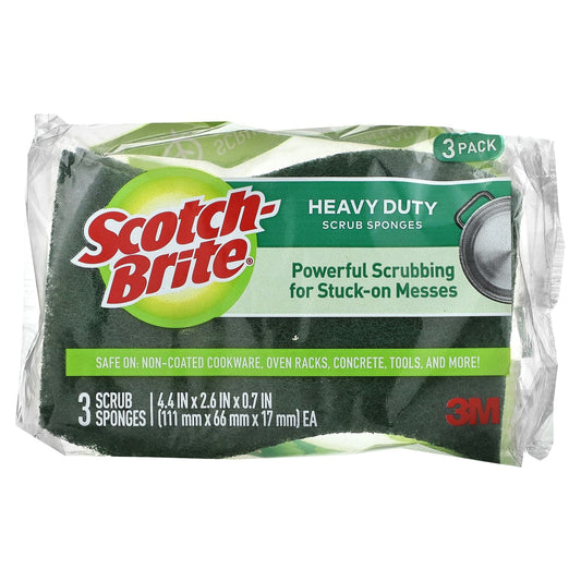 Scotch-Brite-Heavy Duty Scrub Sponges-3 Sponges