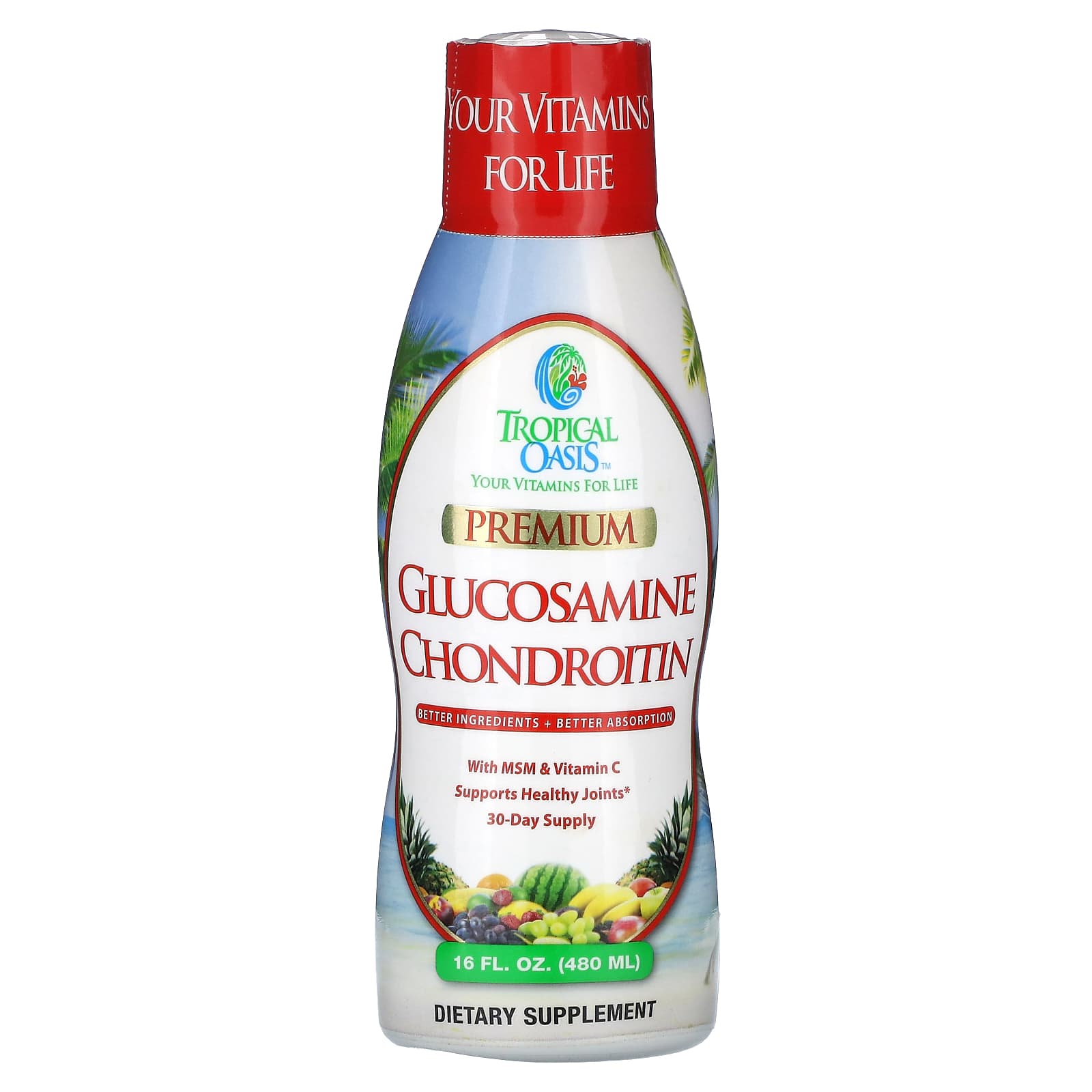 Tropical Oasis-Premium Glucosamine Chondroitin-16 fl oz (480 ml)