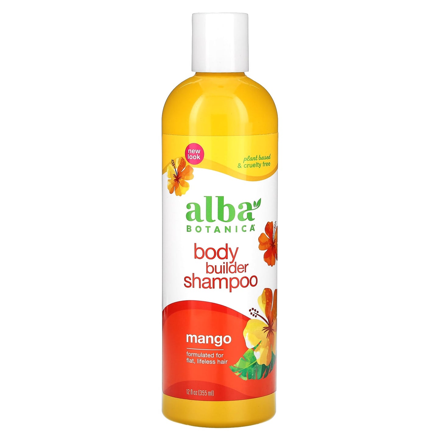 Alba Botanica-Body Builder Shampoo-Mango-12 fl oz (355 ml)