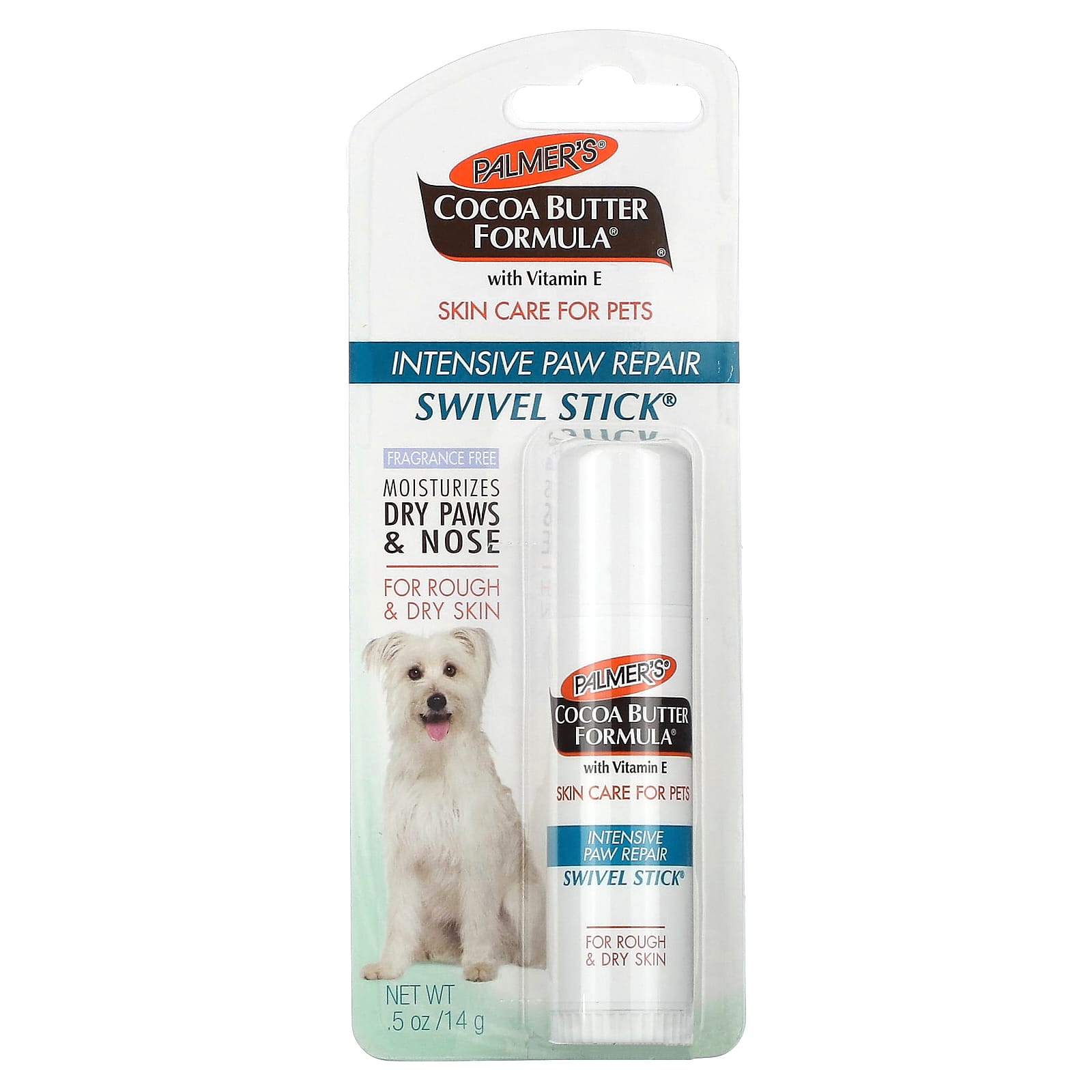 Palmer's for Pets-Cocoa Butter Formula with Vitamin E-Swivel Stick Intensive Paw Repair-For Rough & Dry Skin-Fragrance Free-0.5 oz (14 g)