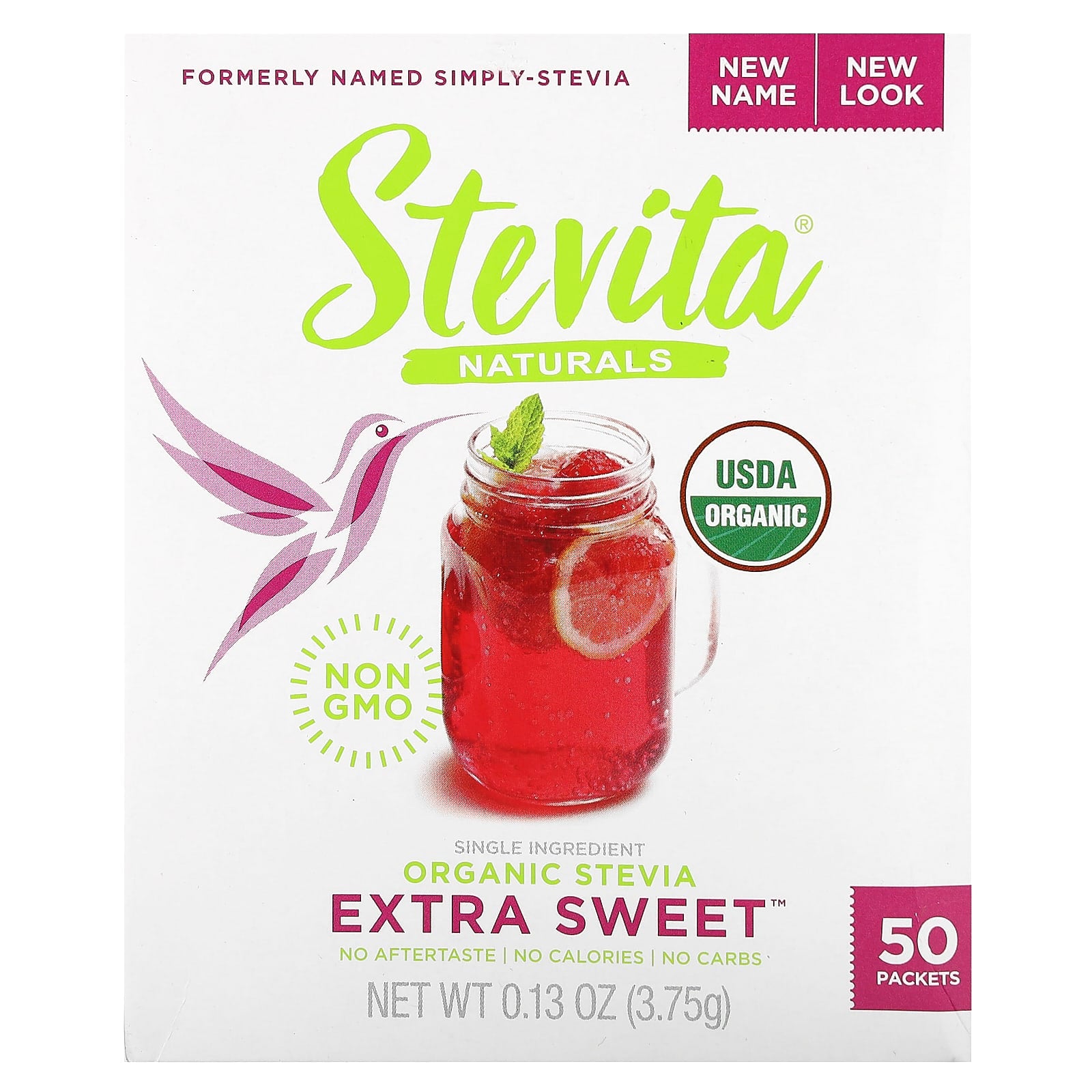 Stevita-Naturals-Organic Stevia-Extra Sweet-50 Packets-0.13 oz (3.75 g)