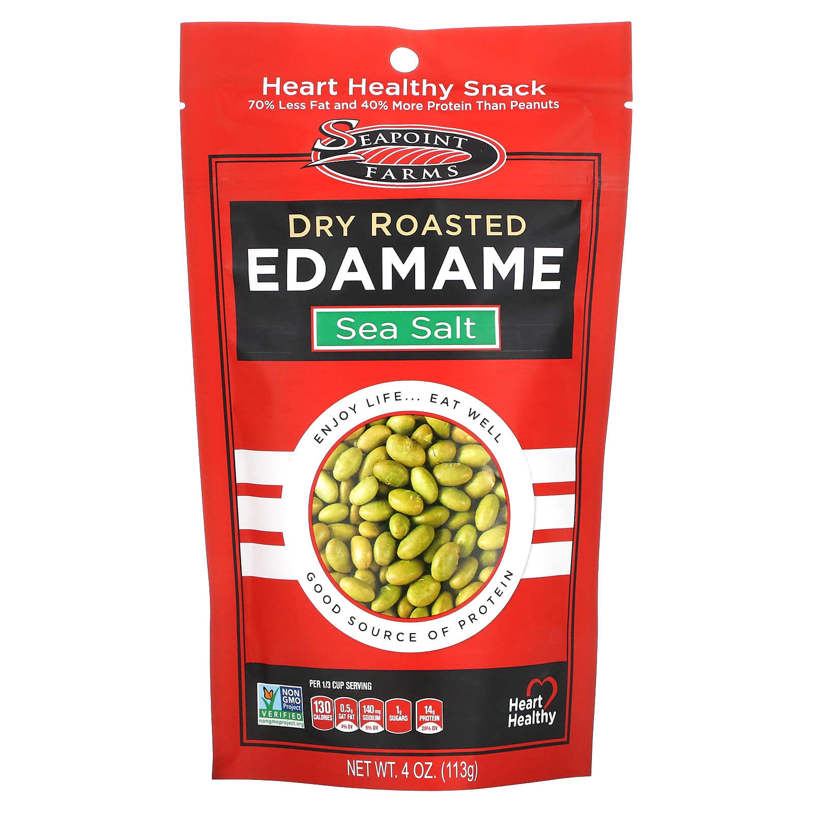 Seapoint Farms-Dry Roasted Edamame-Sea Salt-4 oz (113 g)