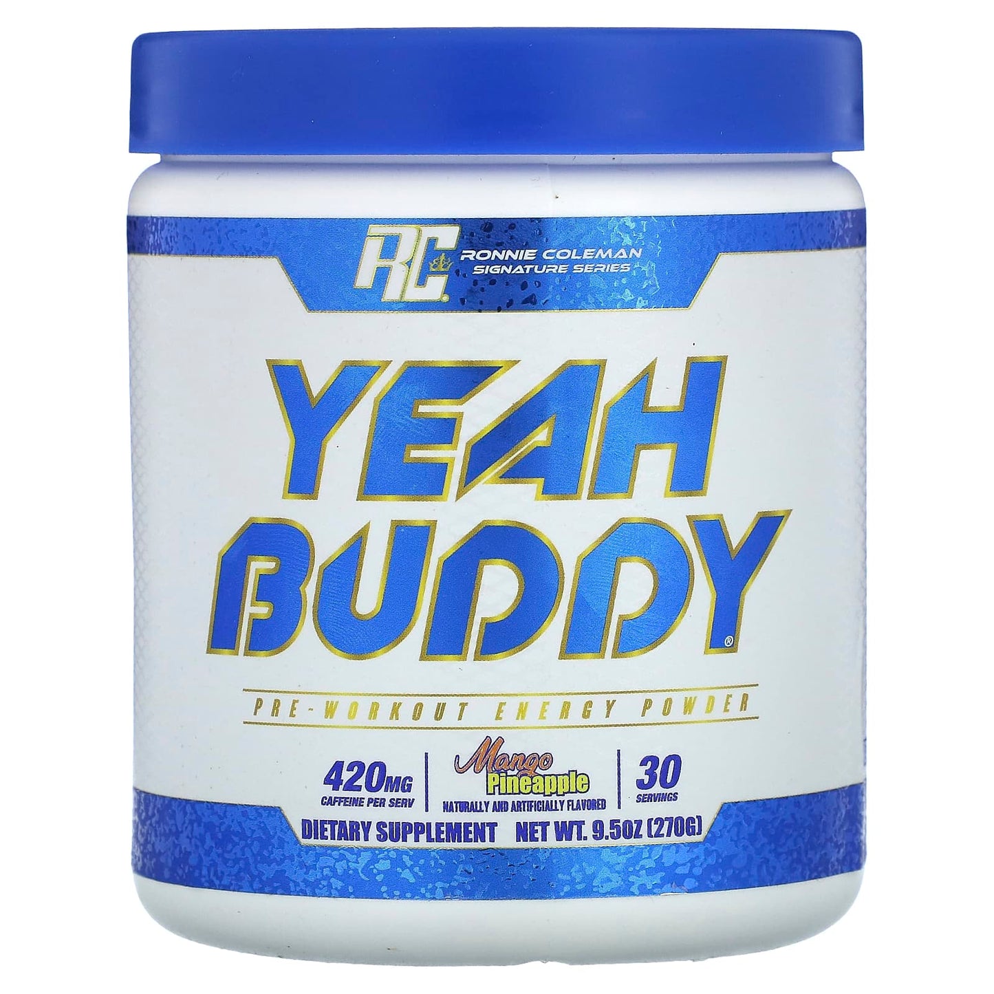 Ronnie Coleman-Signature Series-Yeah Buddy-Pre-Workout Energy Powder-Mango Pineapple-9.5 oz  (270 g)