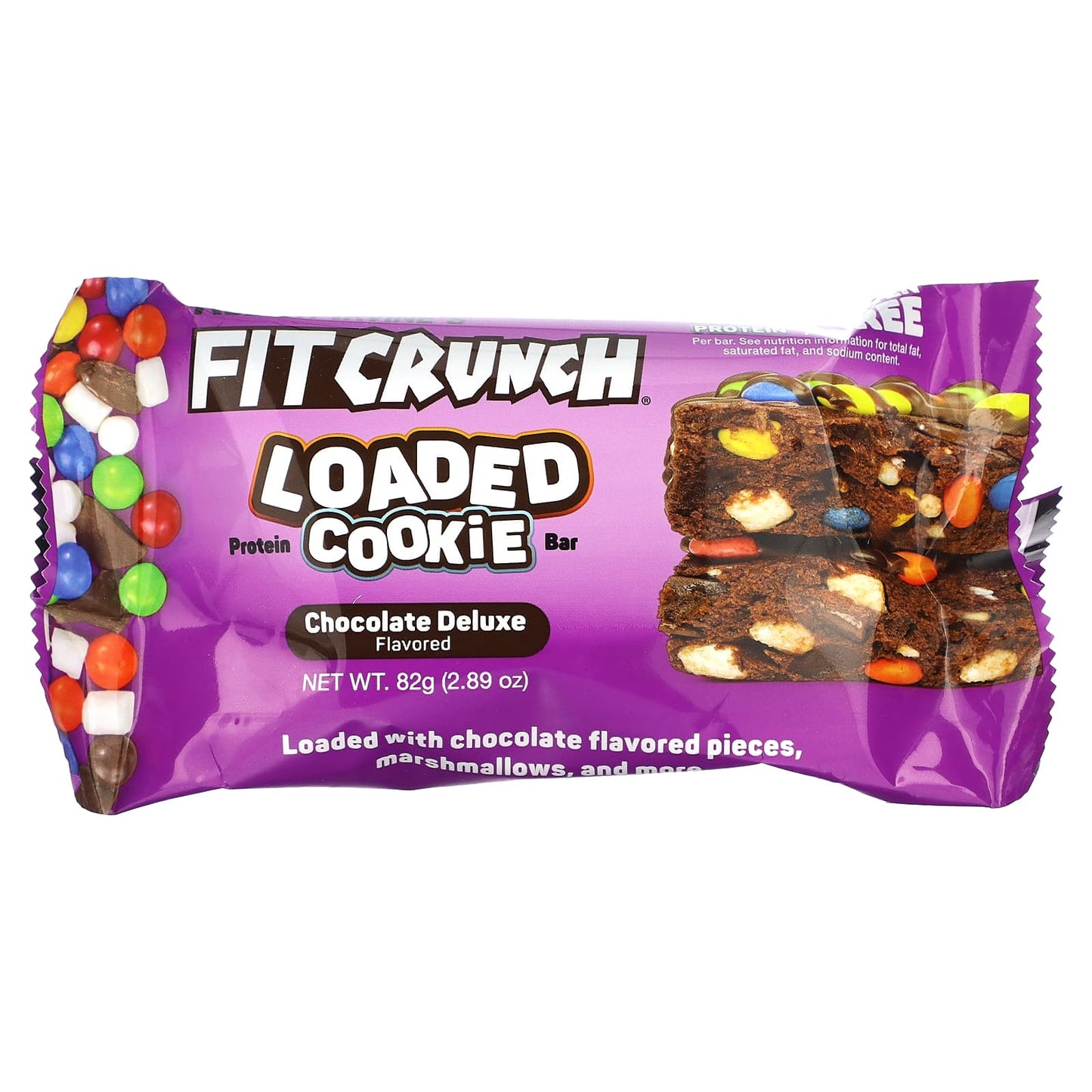 FITCRUNCH, Protein Loaded Cookie Bar, Chocolate Deluxe, 12 Bars, 2.89 oz (82 g) Each