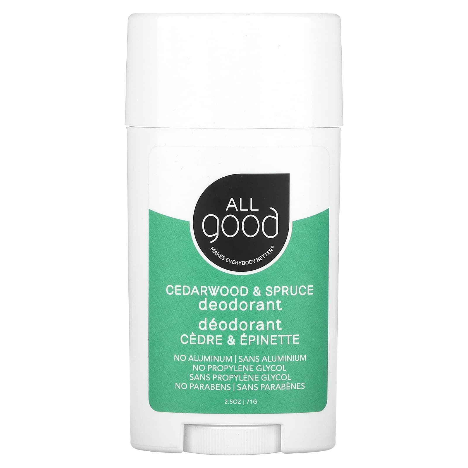 All Good Products-Deodorant-Cedarwood & Spruce-2.5 oz (71 g)