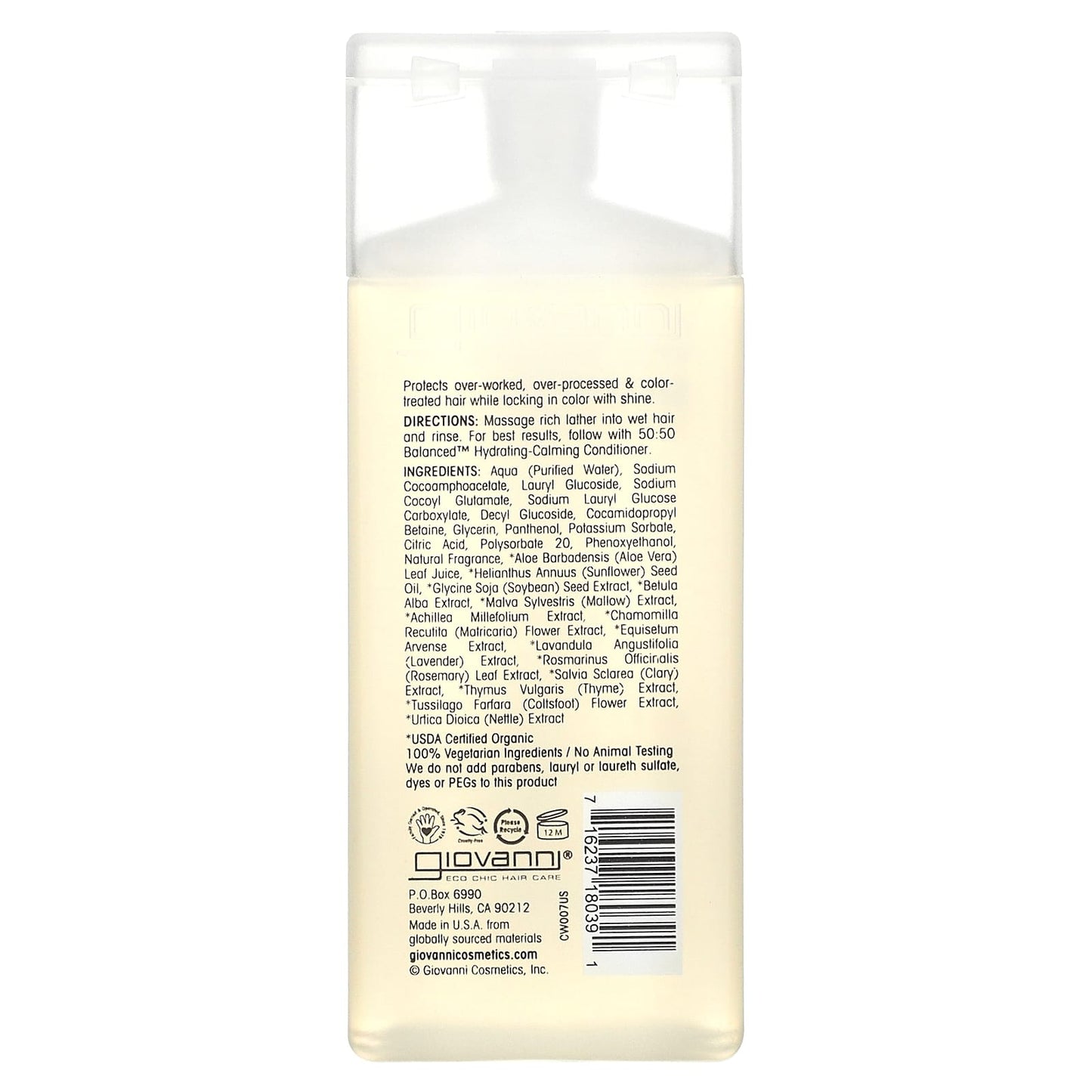 Giovanni, 50:50 Balanced, Hydrating-Clarifying Shampoo, For Normal to Dry Hair, 2 fl oz (60 ml)