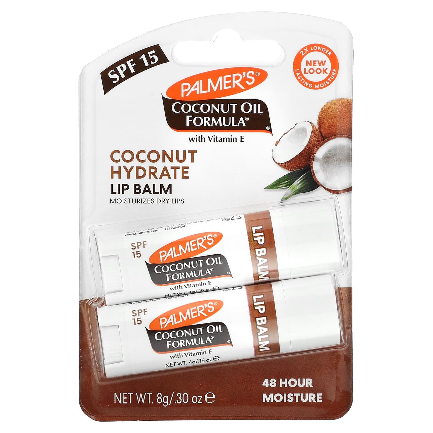 Palmer's, Coconut Hydrate Lip Balm, SPF 15, 2 Pack, 0.30 oz (0.8 g)