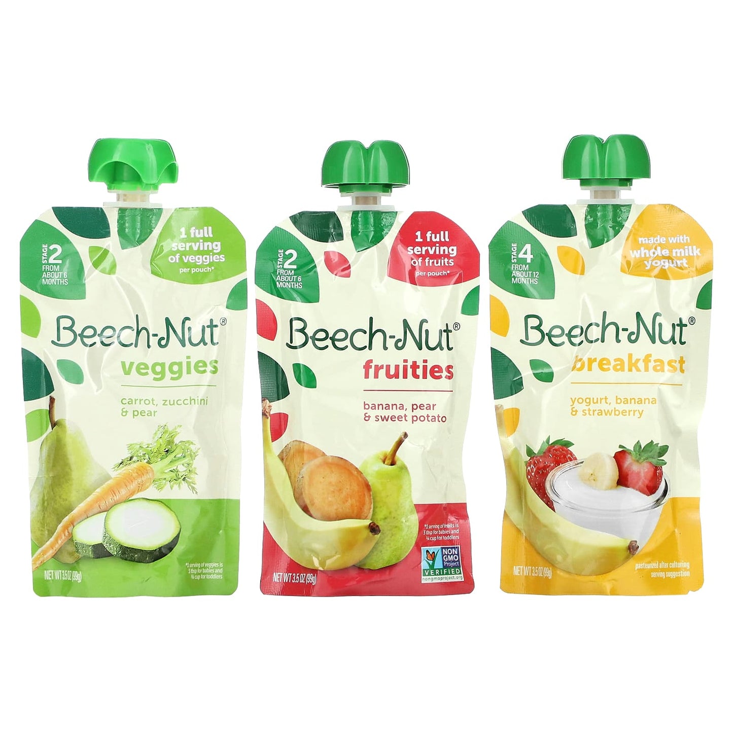 Beech-Nut, Favorite Flavors Variety Pack, 6+ Months & 12+ Months, 9 Pouches, 3.5 oz (99 g) Each