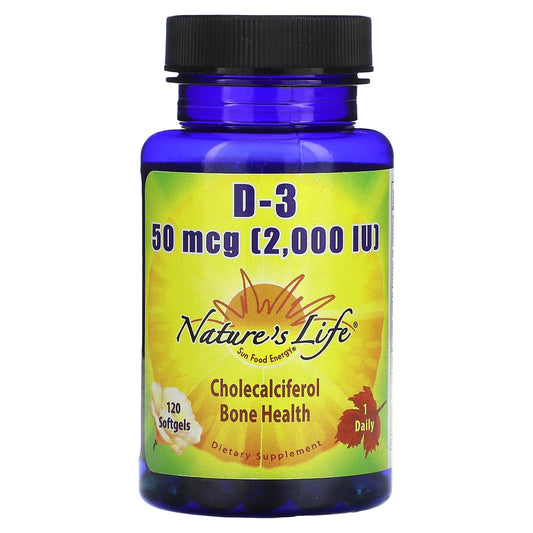 Nature's Life-D-3-50 mcg-120 Softgels