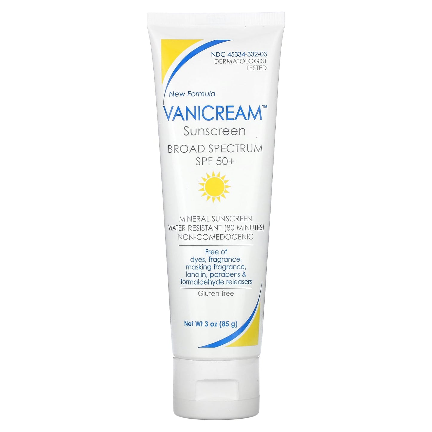 Vanicream-Sunscreen-For Sensitive Skin-SPF 50+-3 oz (85 g)