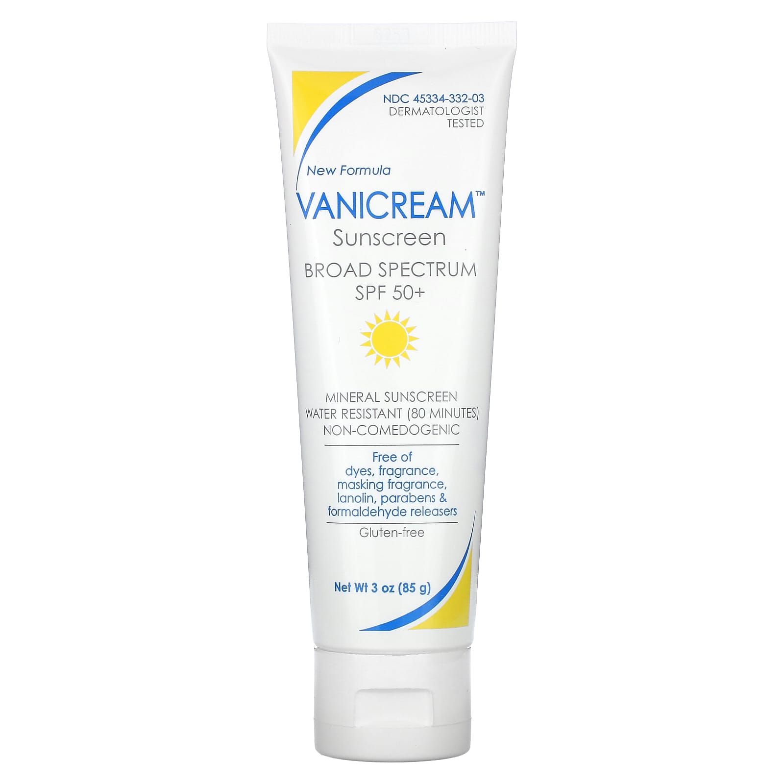 Vanicream-Sunscreen-For Sensitive Skin-SPF 50+-3 oz (85 g)