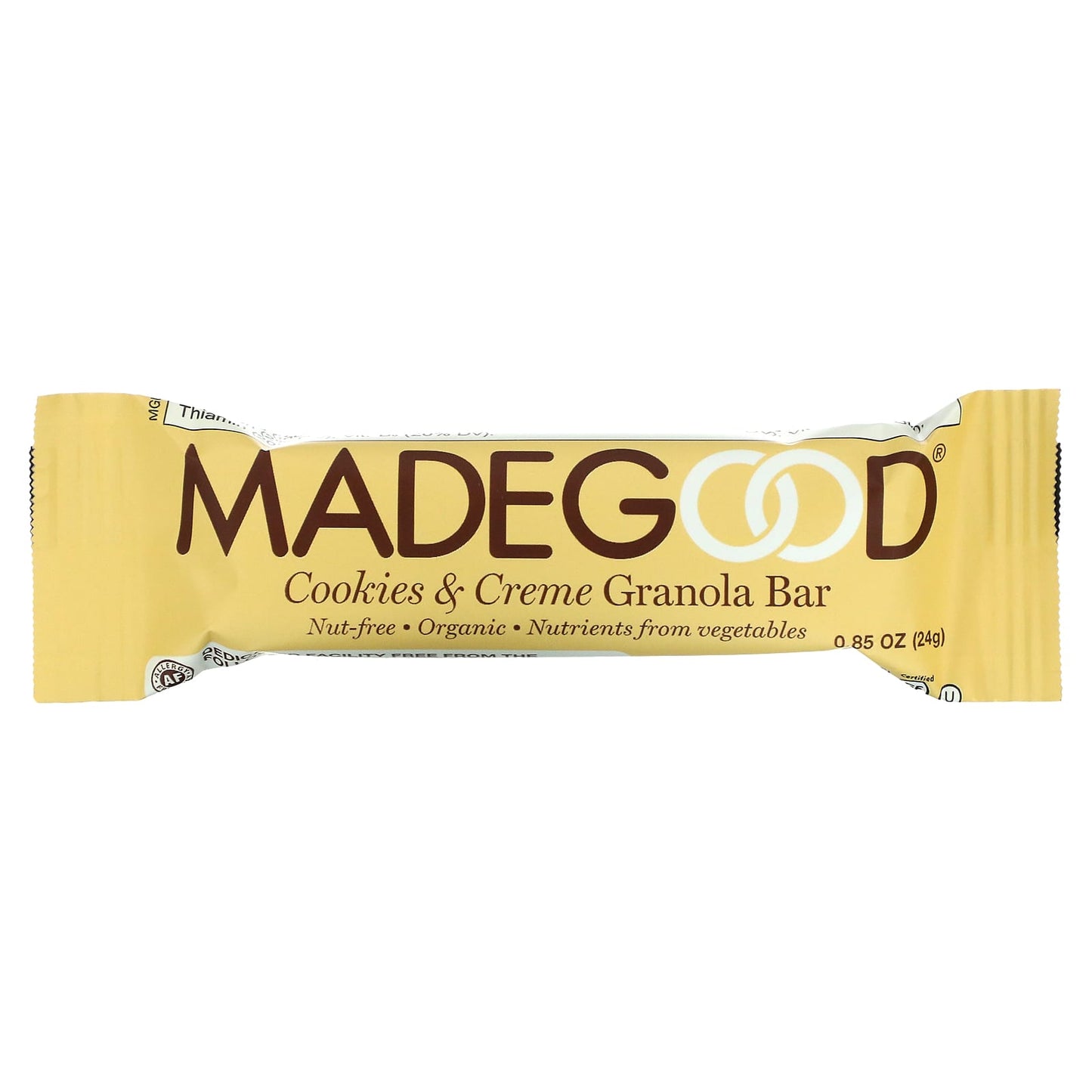 MadeGood, Granola Bar, Cookies & Crème, 6 Bars, 0.85 oz (24 g) Each