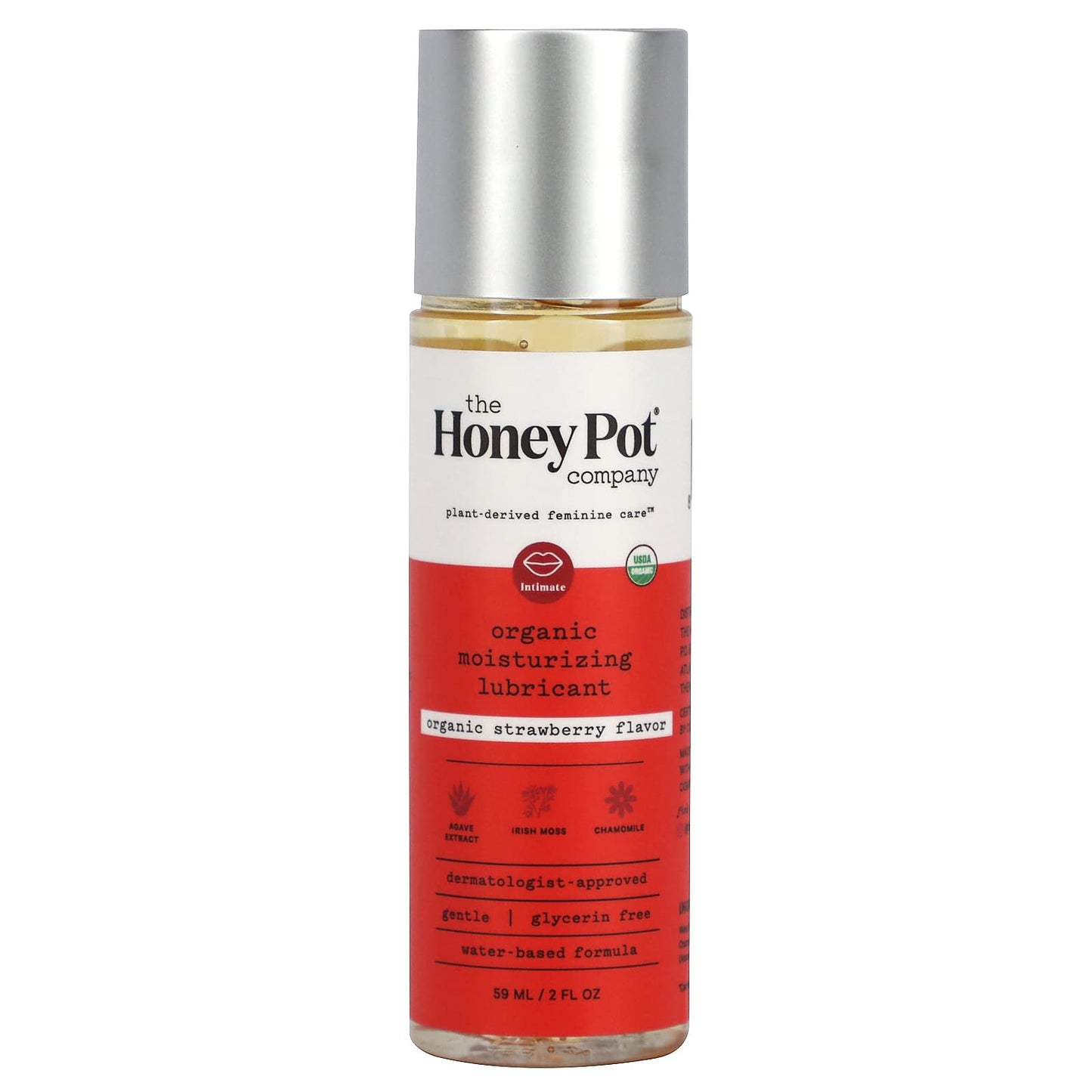 The Honey Pot Company-Organic Moisturizing Lubricant-Organic Strawberry-2 fl oz (59 ml)