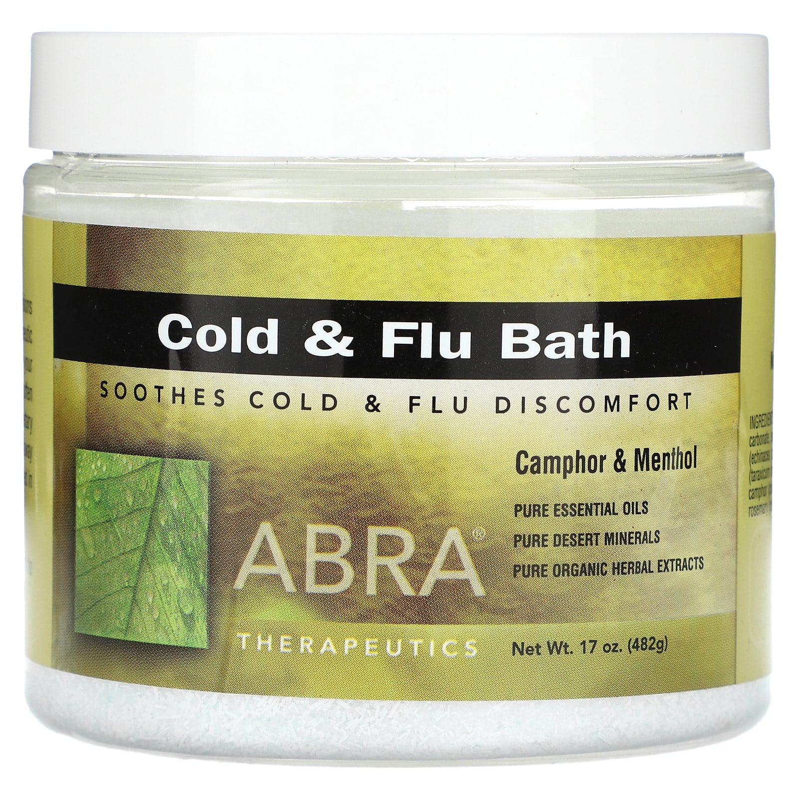 Abra Therapeutics-Cold and Flu Bath-Camphor & Menthol-17 oz (482 g)