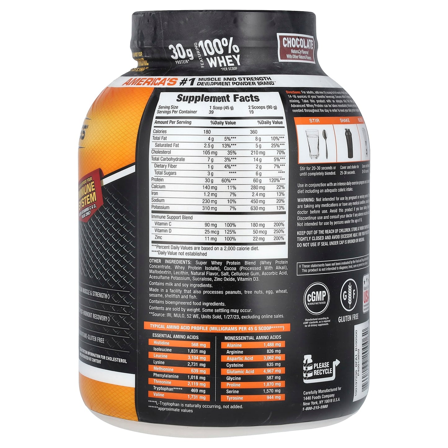 Body Fortress, Super Advanced Whey Protein, Chocolate, 3.9 lb (1,769 g)