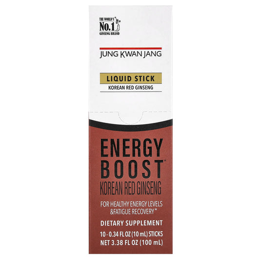 CheongKwanJang-Korean Red Ginseng Liquid Sticks-Energy Boost-10 Sticks-0.34 fl oz (10 ml) Each