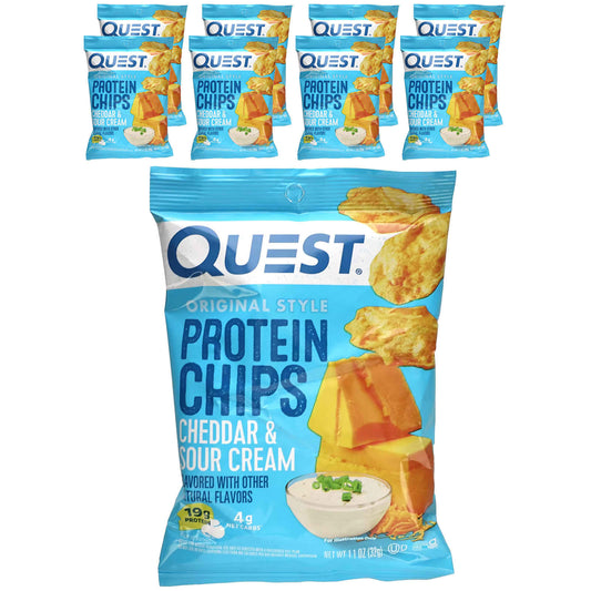 Quest Nutrition-Original Style Protein Chips-Cheddar & Sour Cream-8 Bags-1.1 oz (32 g)