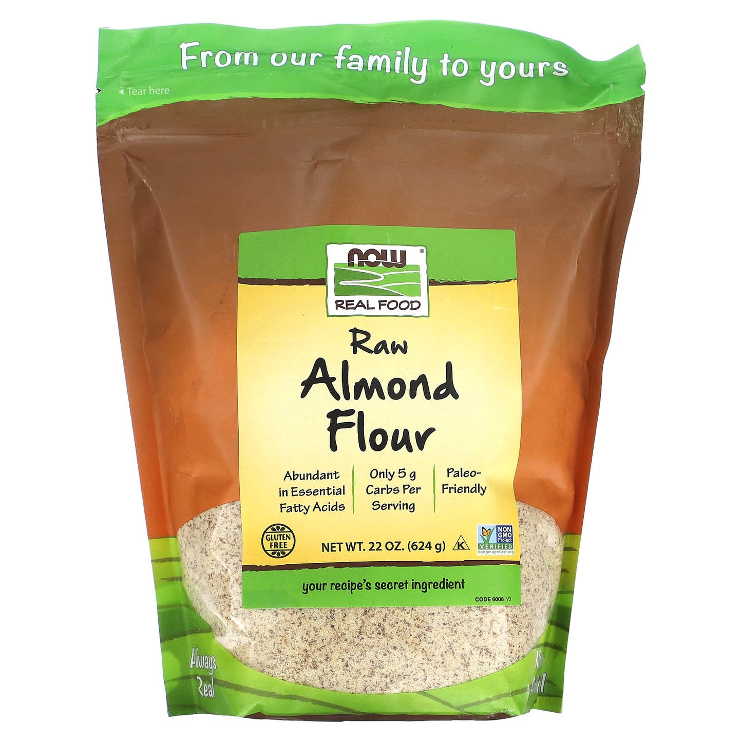 NOW Foods-Real Food-Raw Almond Flour-22 oz (624 g)