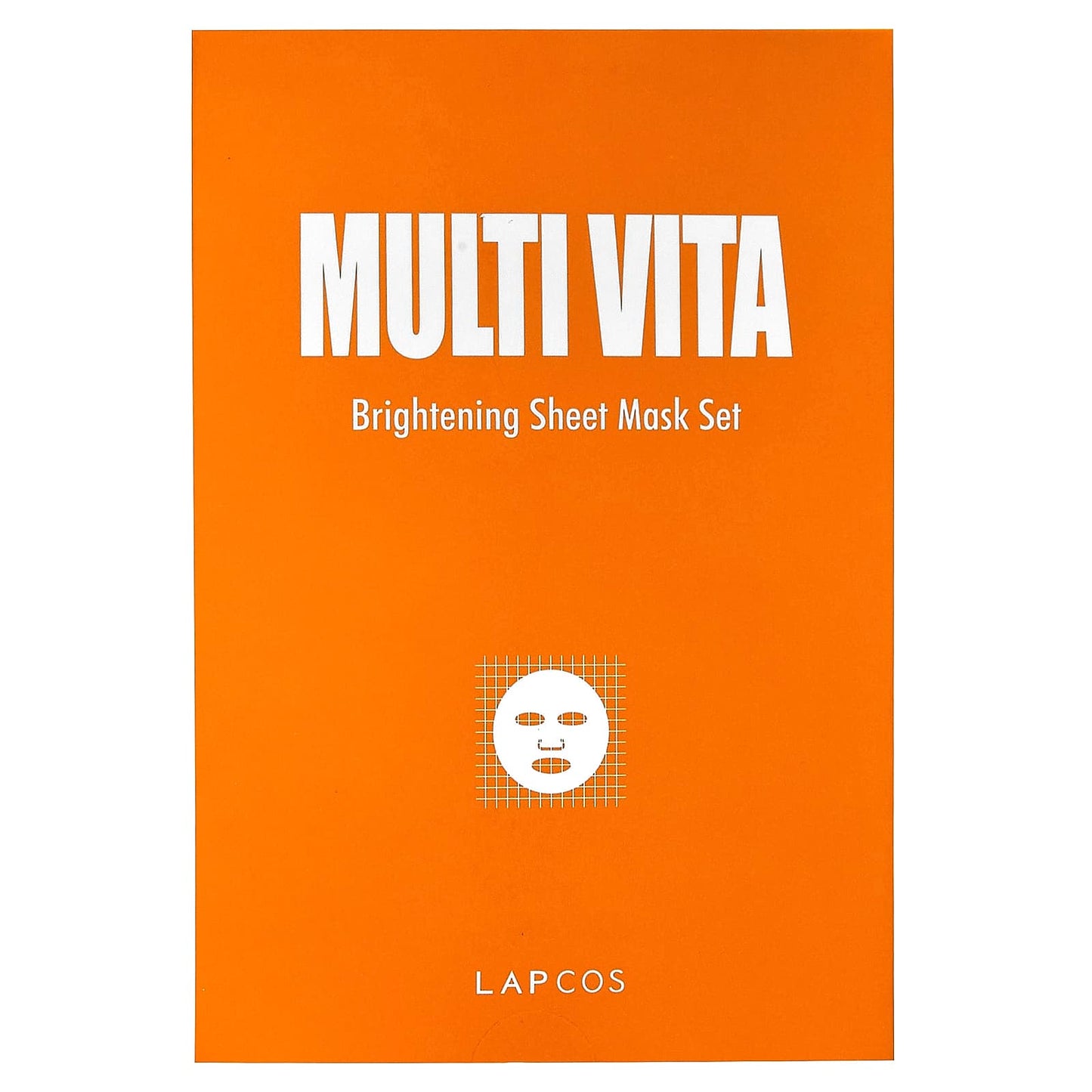 Lapcos, Multi Vita Brightening Beauty Sheet Mask Set, 5 Sheets, 0.84 fl oz (25 ml) Each