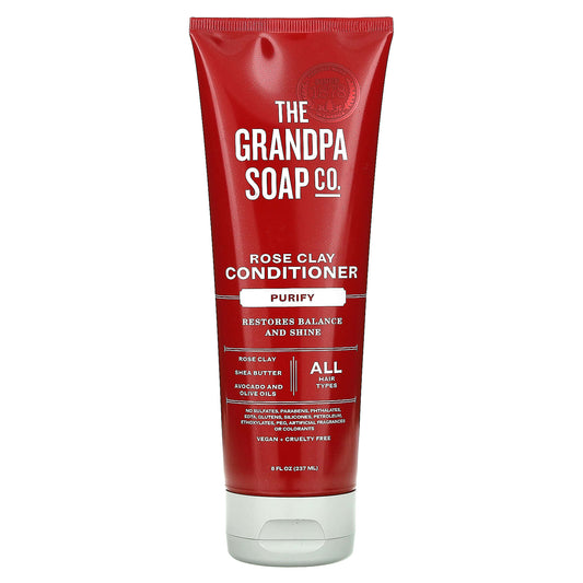 The Grandpa Soap Co.-Rose Clay Conditioner-Purify-8 fl oz (237 ml)