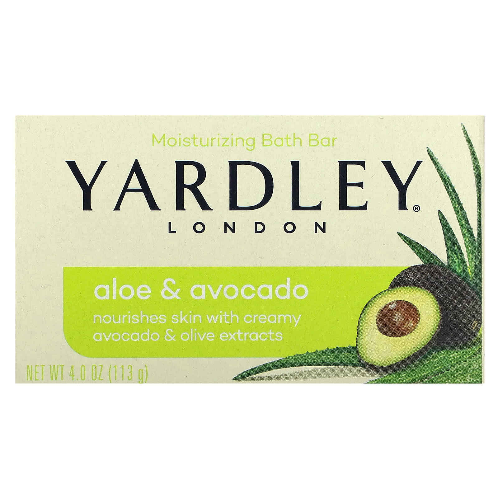 Yardley London-Moisturizing Bath Bar-Aloe & Avocado-4 oz (113 g)