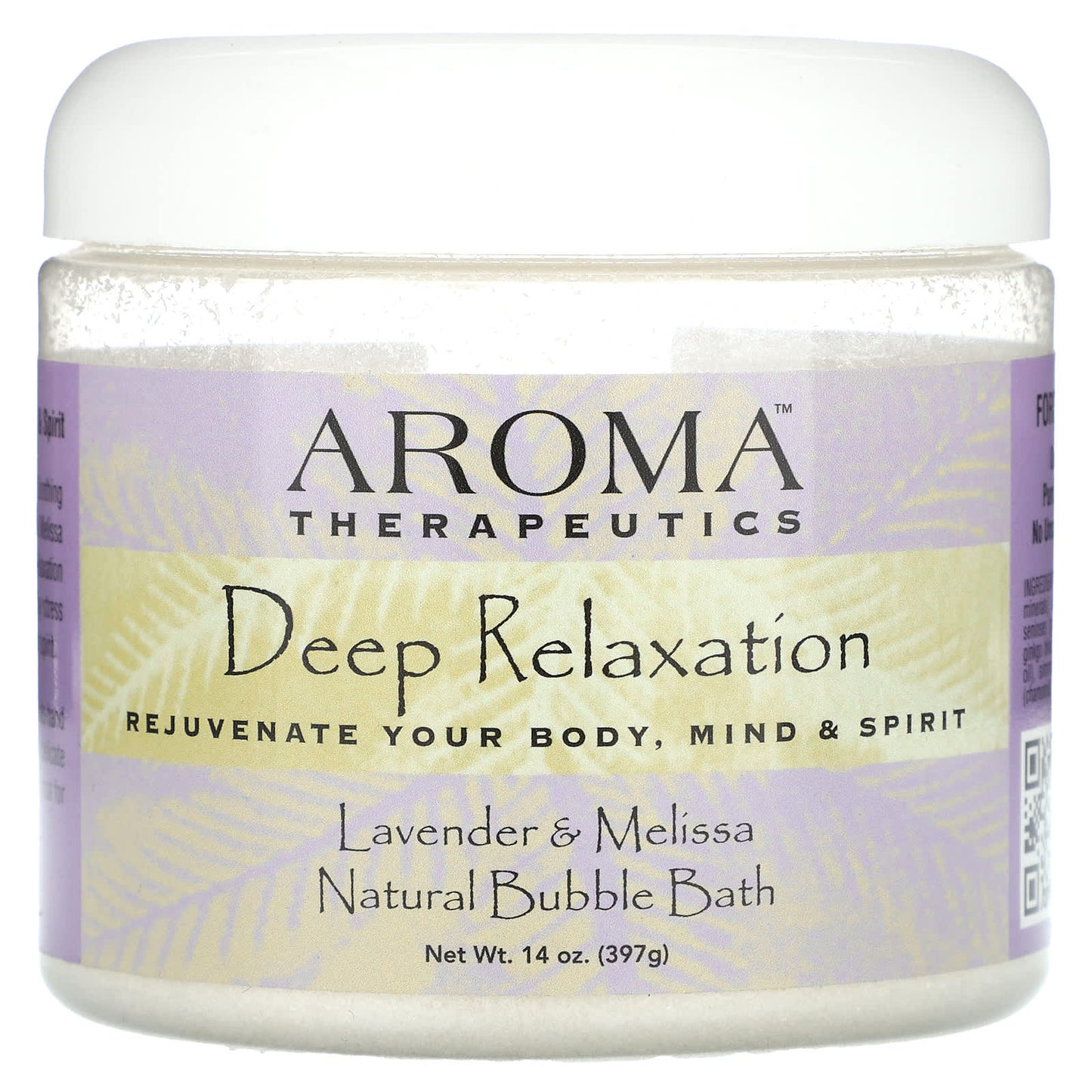 Abra Therapeutics-Natural Bubble Bath-Deep Relaxation-Lavender & Melissa-14 oz (397 g)