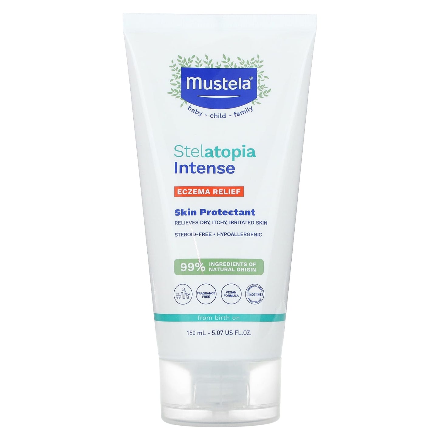 Mustela-Stelatopia Intense-Eczema Relief-Skin Protectant-Fragrance Free-5.07 fl oz (150 ml)