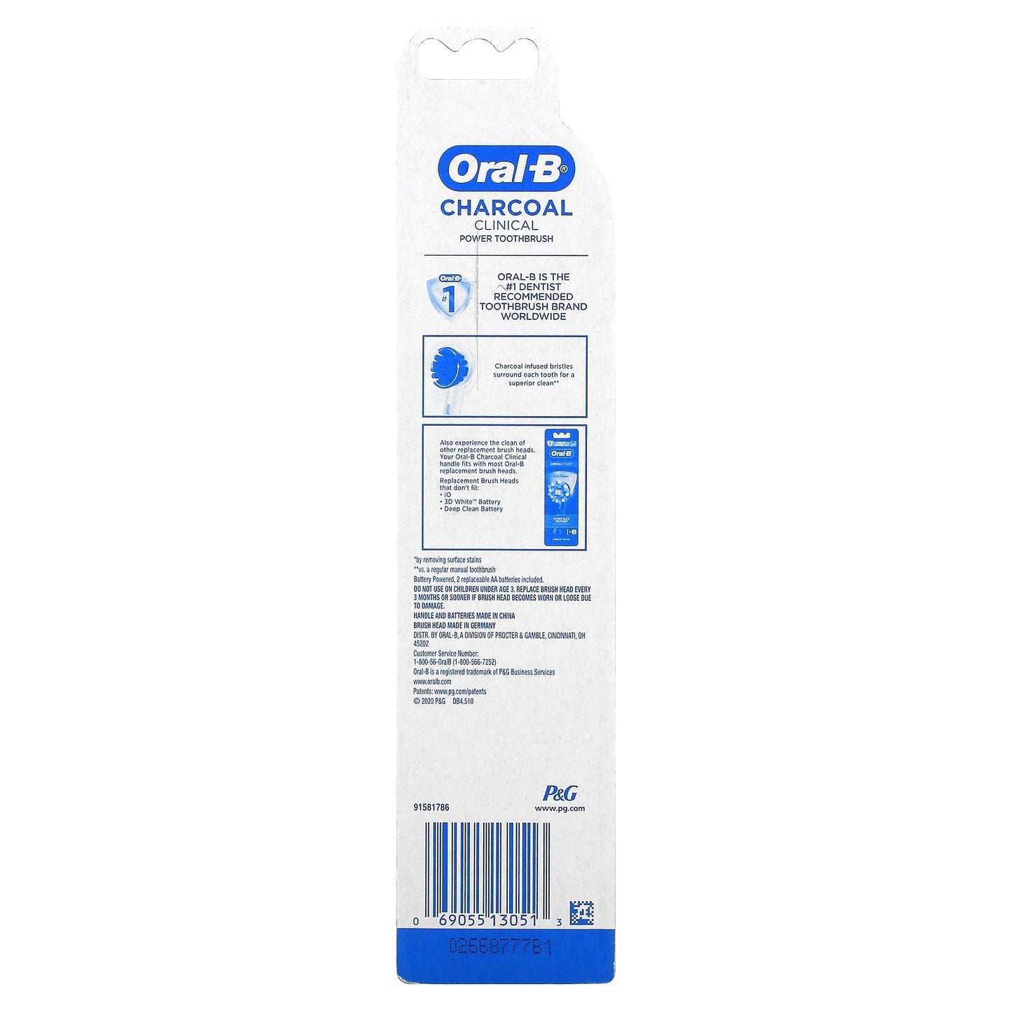 Oral-B, Charcoal Clinical Power Toothbrush, 1 Toothbrush