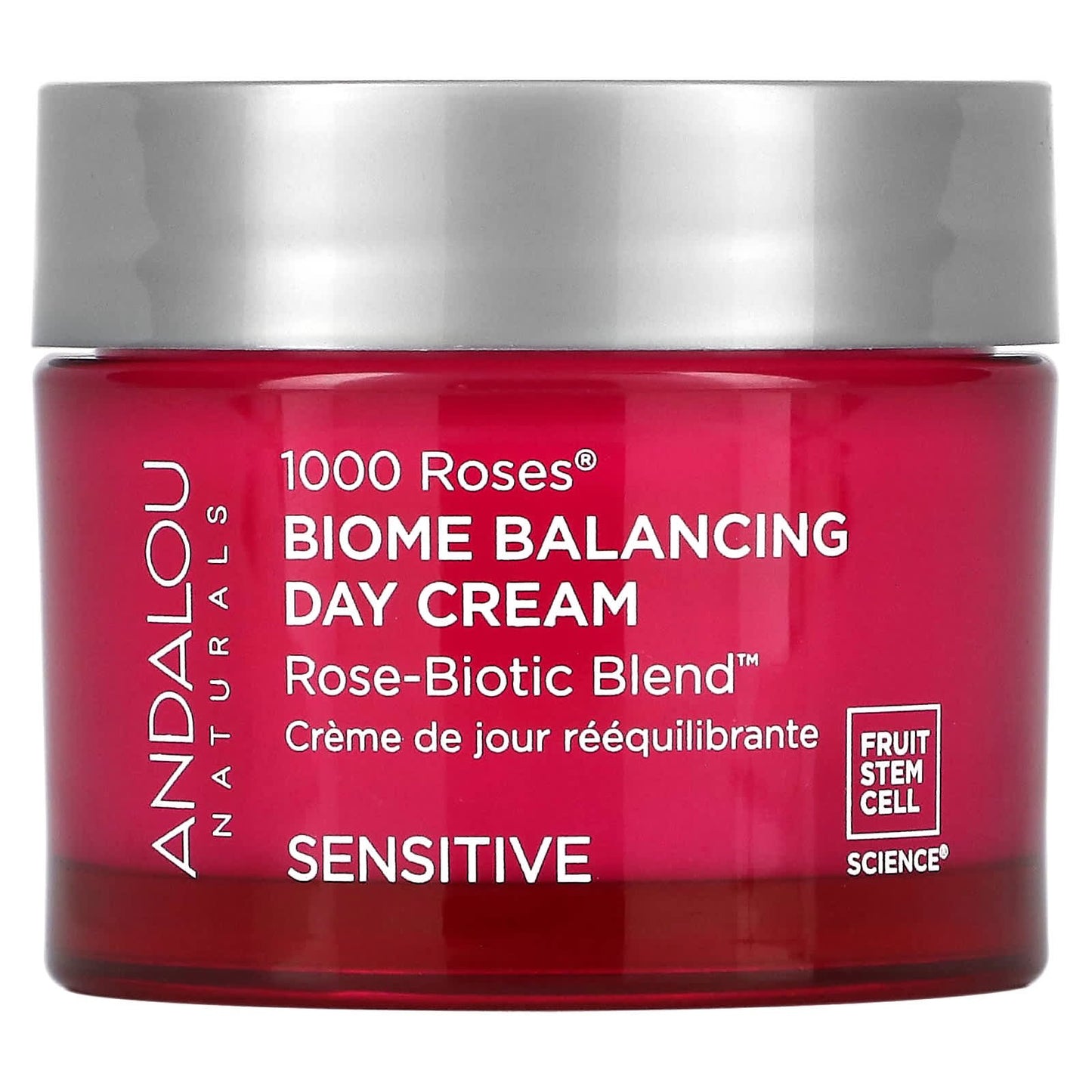 Andalou Naturals-1000 Roses-Biome Balancing Day Cream-Sensitive-17 oz (50 g)