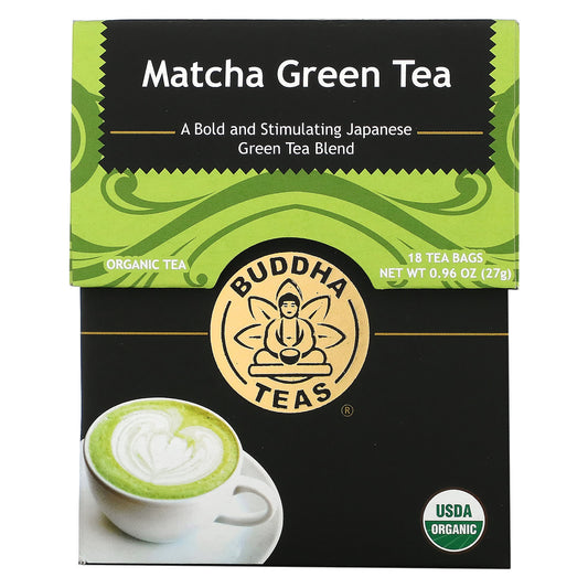 Buddha Teas-Organic Herbal Tea-Matcha Green-18 Tea Bags-0.95 oz (27 g)