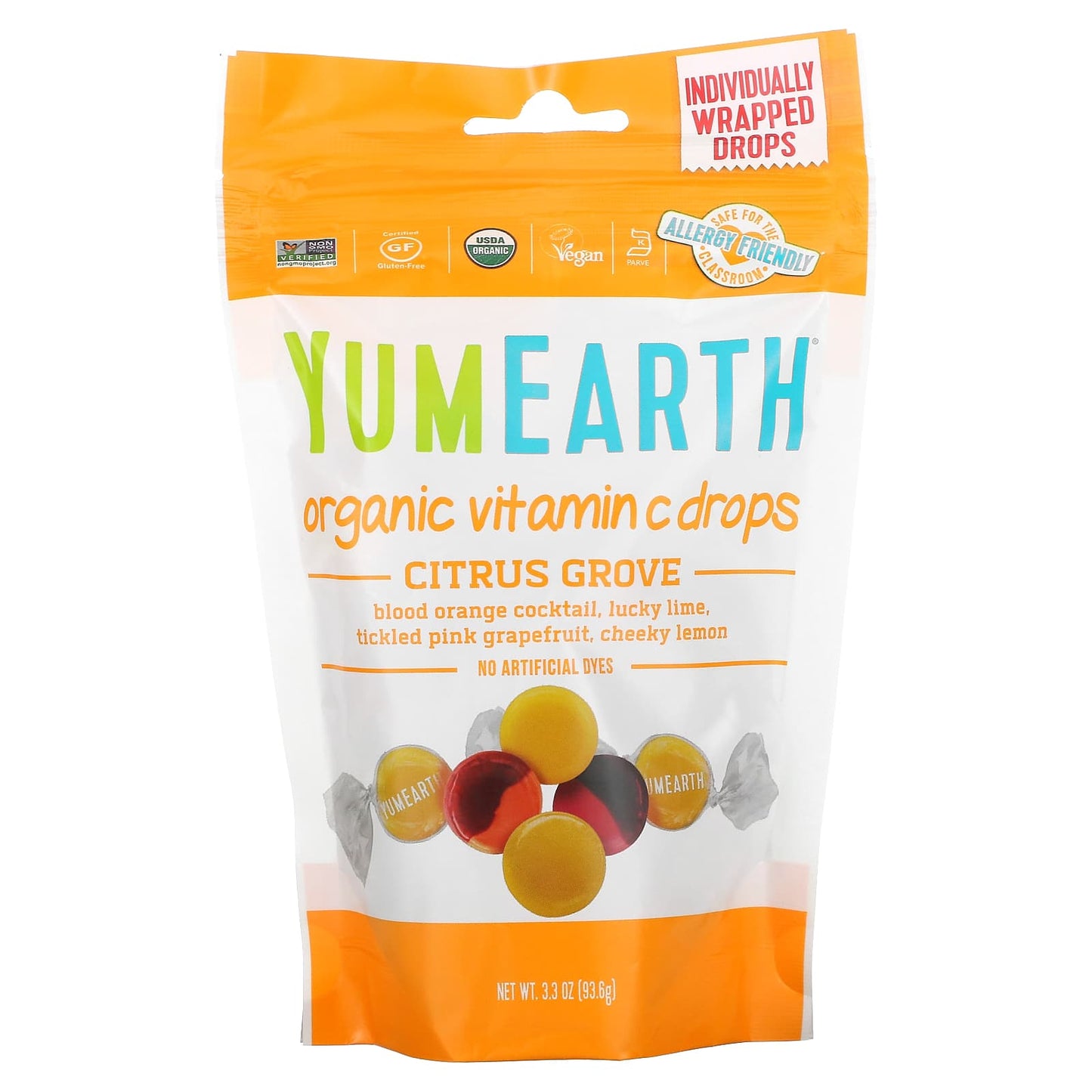 YumEarth-Organic Vitamin C Drops-Citrus Grove-3.3 oz (93.5 g)