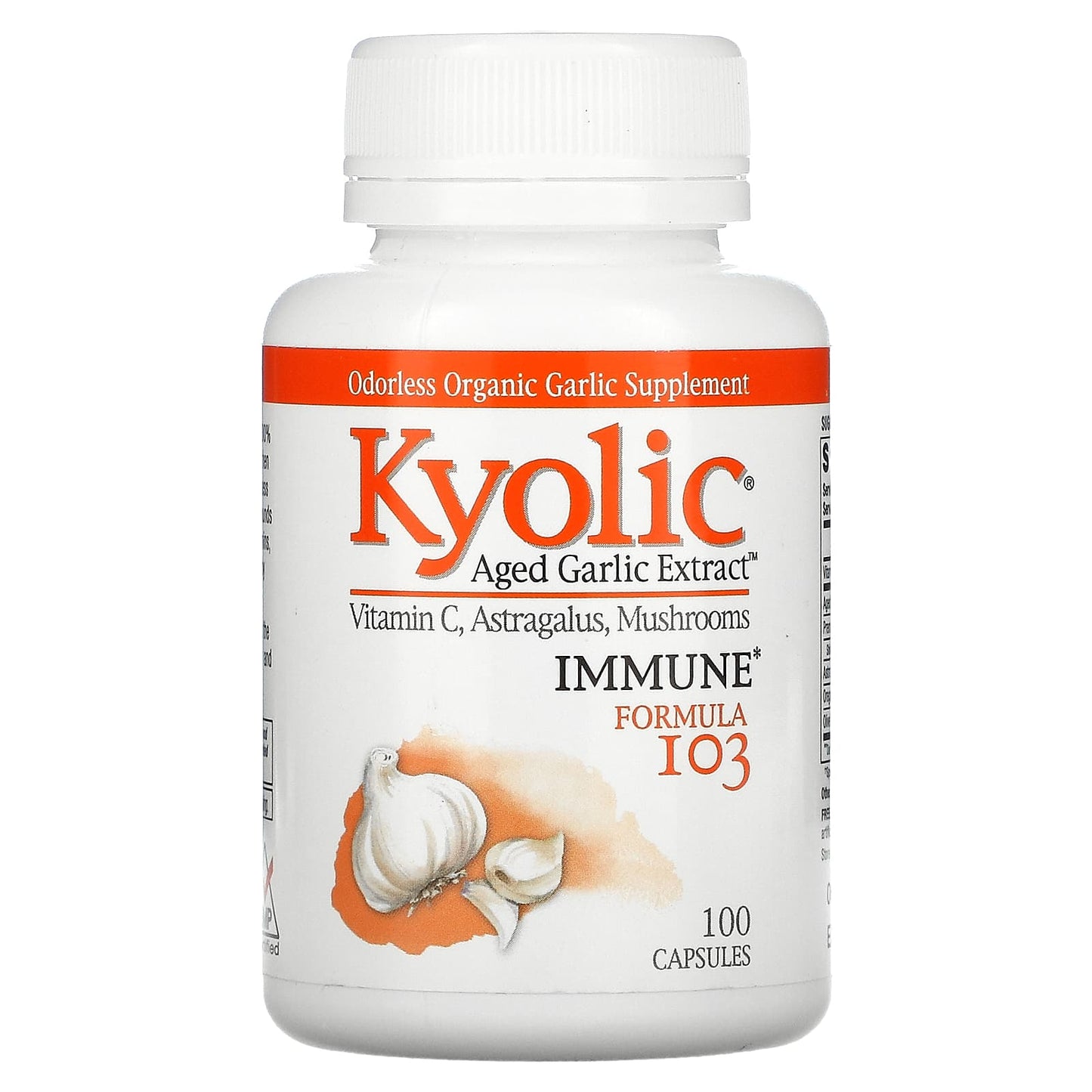 Kyolic-Aged Garlic Extract-Immune-Formula 103-100 Capsules