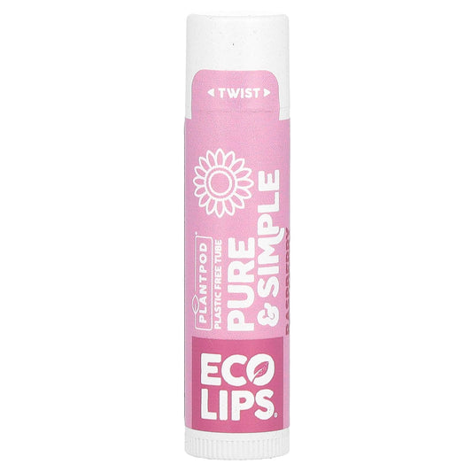 Eco Lips-Pure & Simple-Lip Balm-Raspberry-0.15 oz (4.25 g)