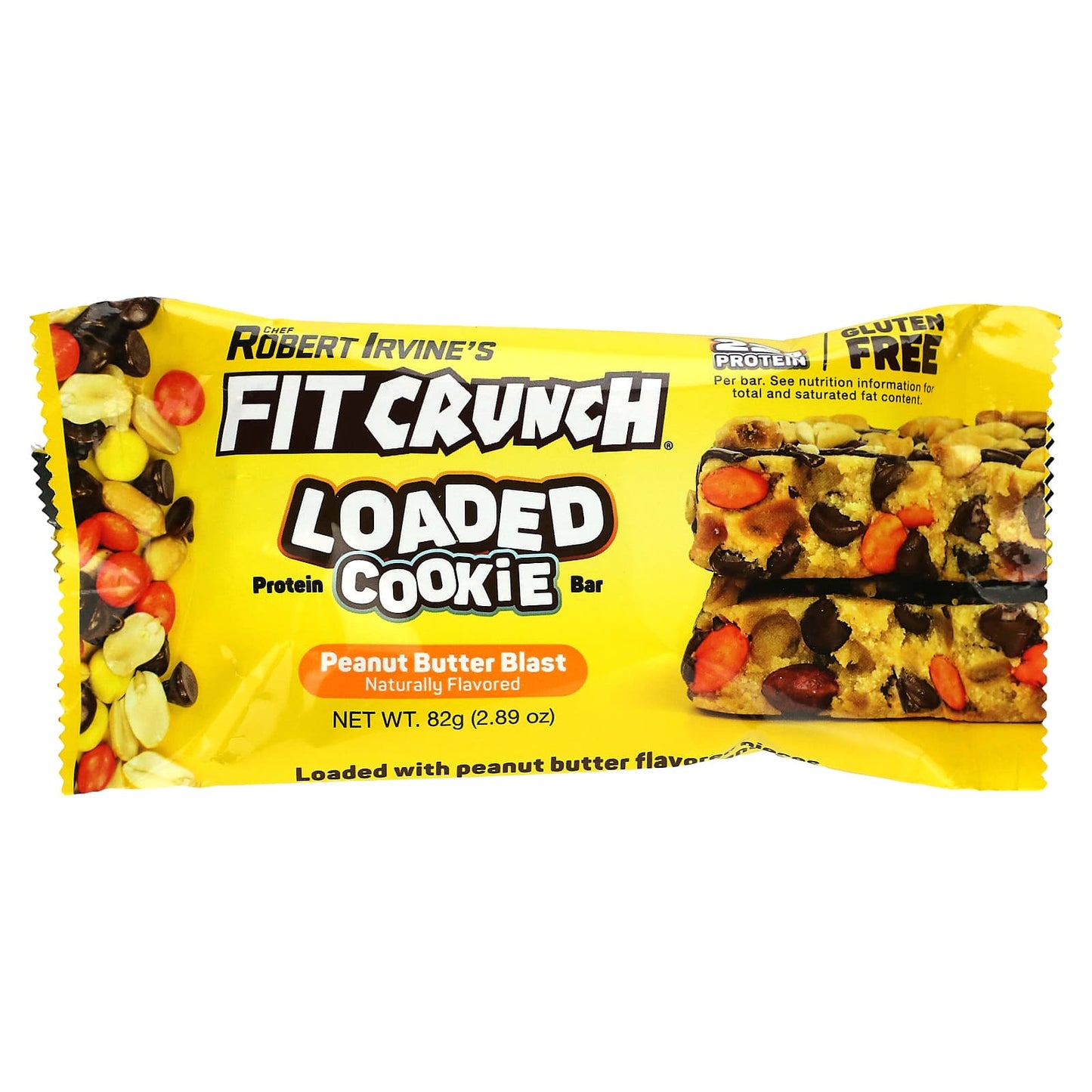 FITCRUNCH, Protein Loaded Cookie Bar, Peanut Butter Blast, 12 Bars, 2.89 (82 g) Each