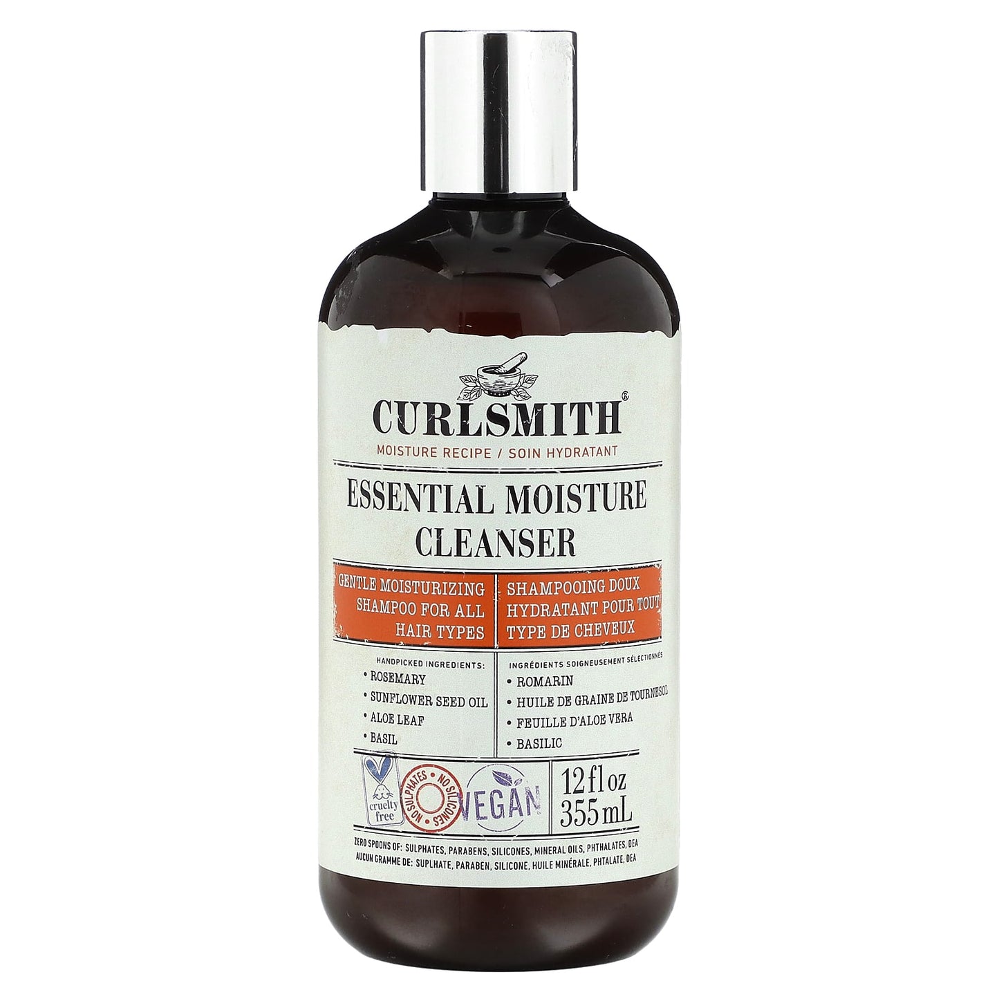 Curlsmith-Essential Moisture Cleanser-For Al Hair Types-12 fl oz (355 ml)