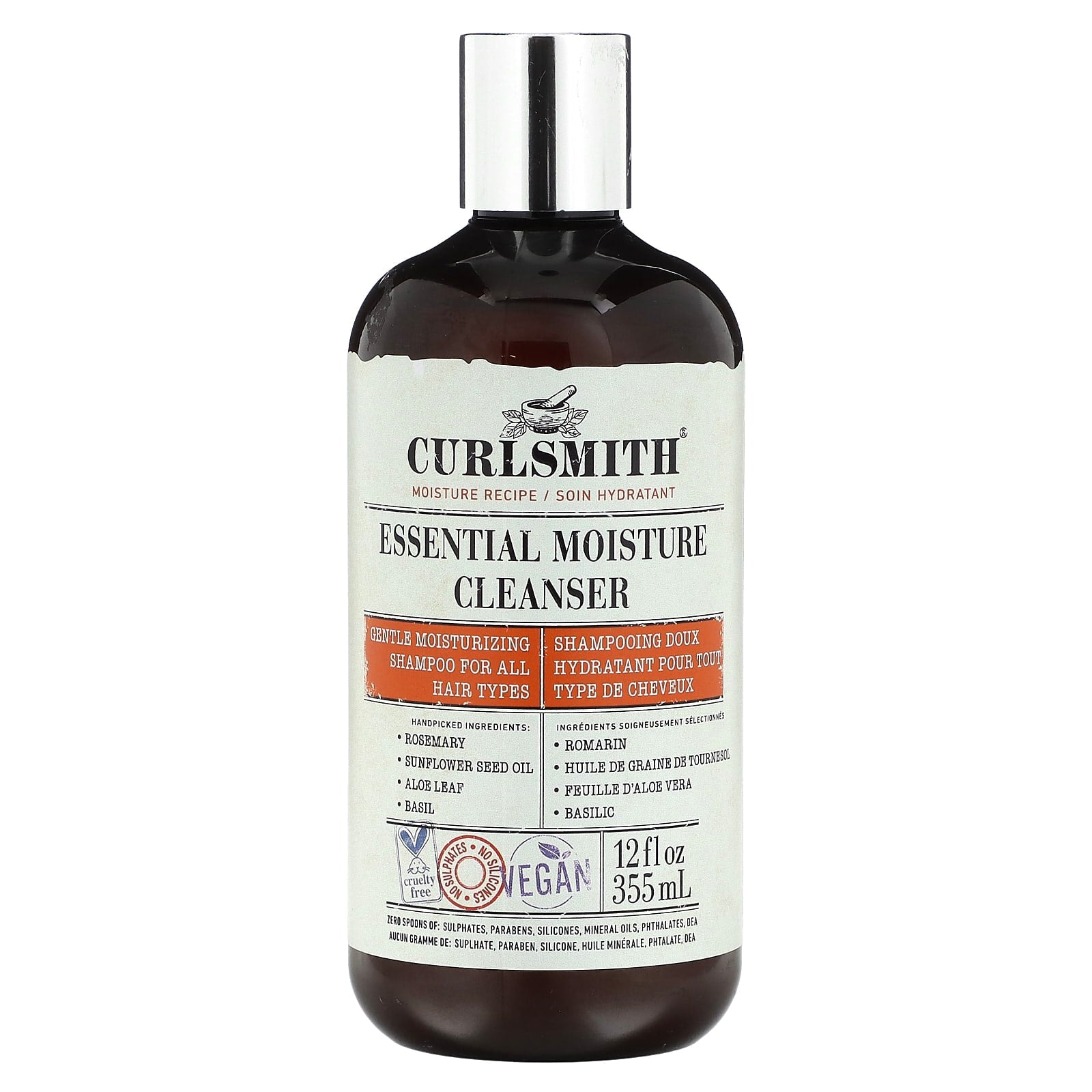 Curlsmith-Essential Moisture Cleanser-For Al Hair Types-12 fl oz (355 ml)