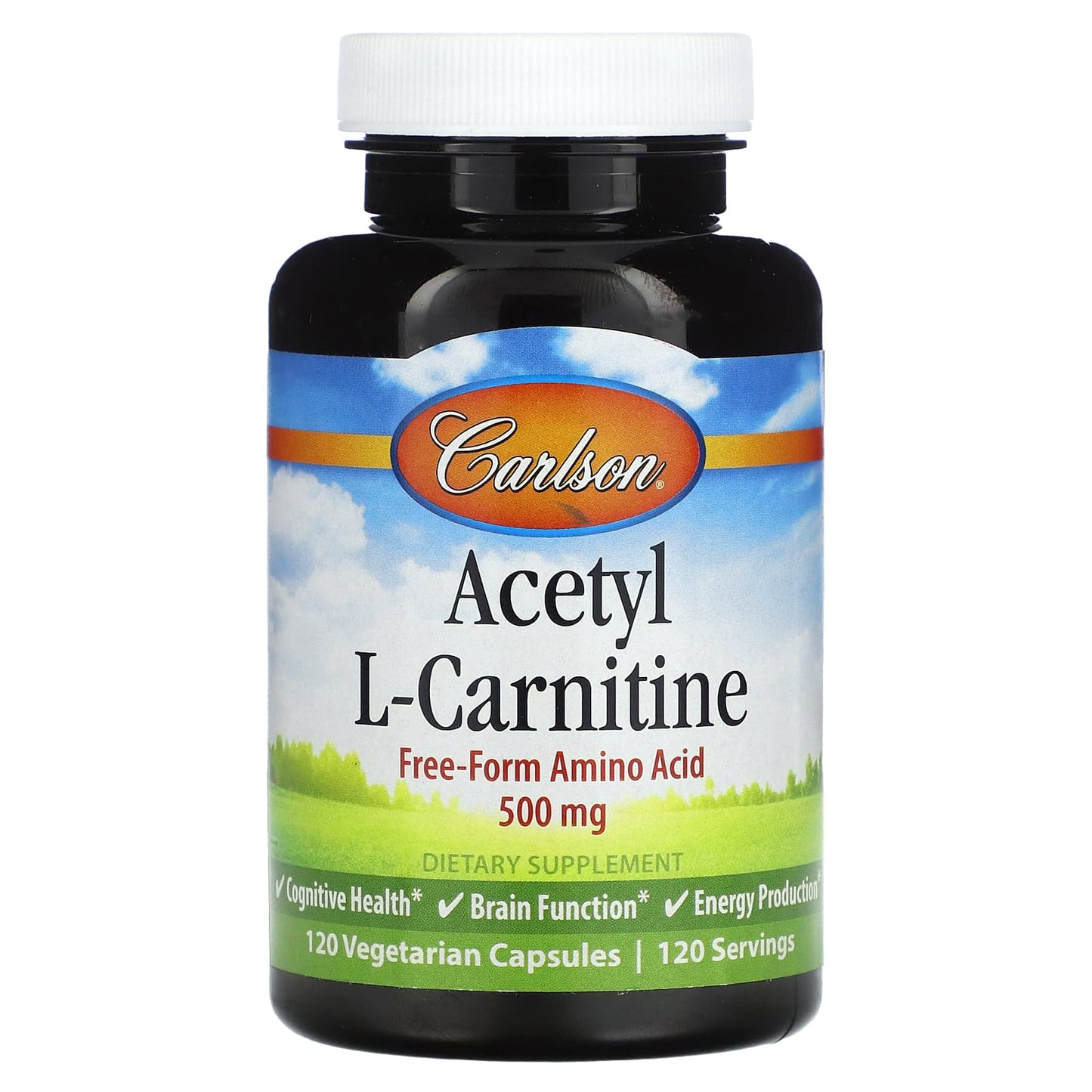 Carlson-Acetyl-L-Carnitine-500 mg-120 Vegetarian Capsules