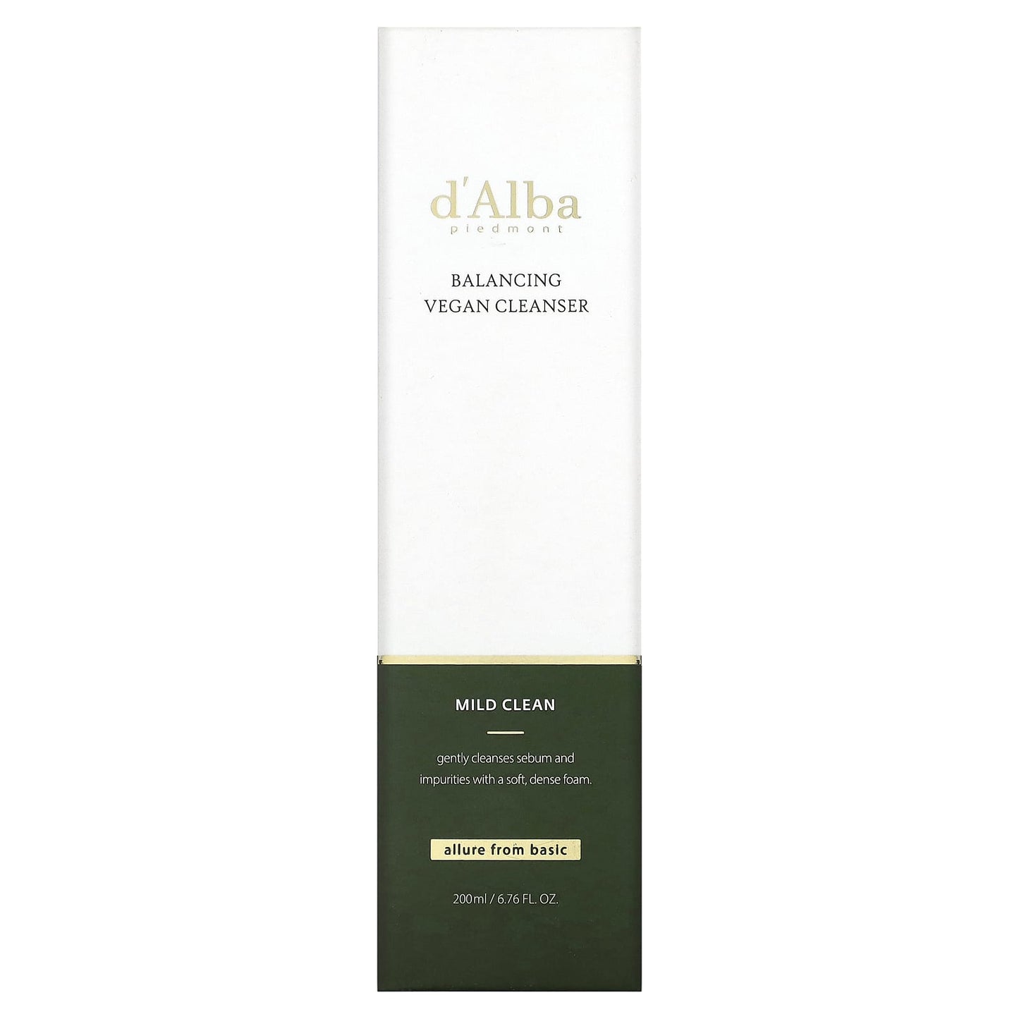 d'Alba, Balancing Vegan Cleanser, Mild Clean, 6.76 fl oz (200 ml)