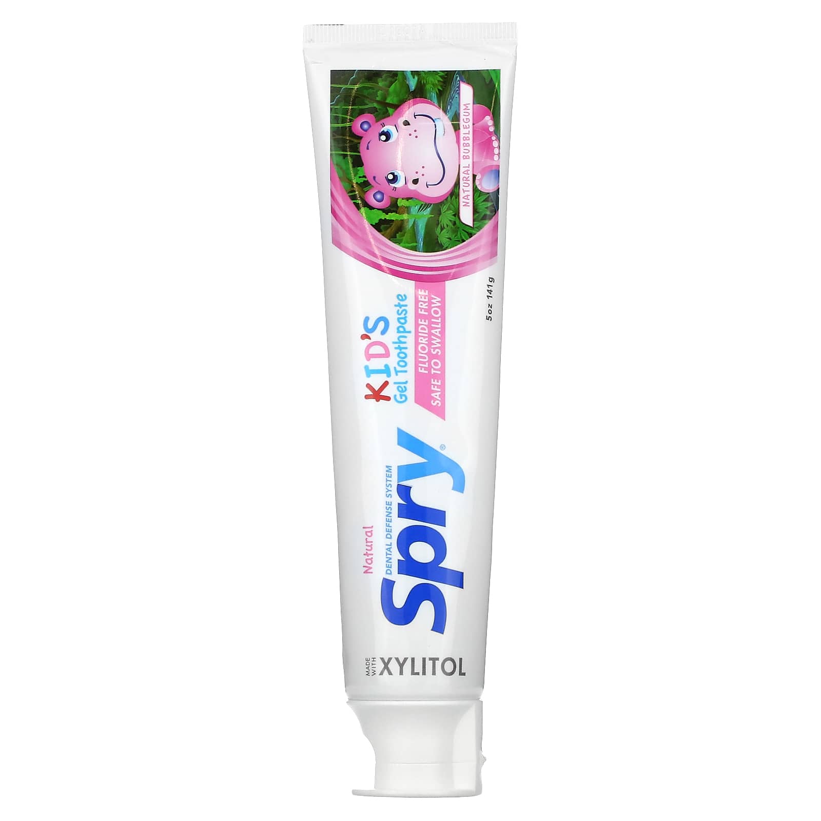 Xlear-Spry-Natural Kid's Gel Toothpaste-Natural Bubble Gum-5 oz (141 g)