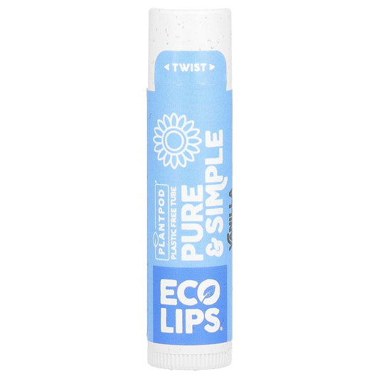 Eco Lips-Pure & Simple-Lip Balm-Vanilla-0.15 oz (4.25 g)