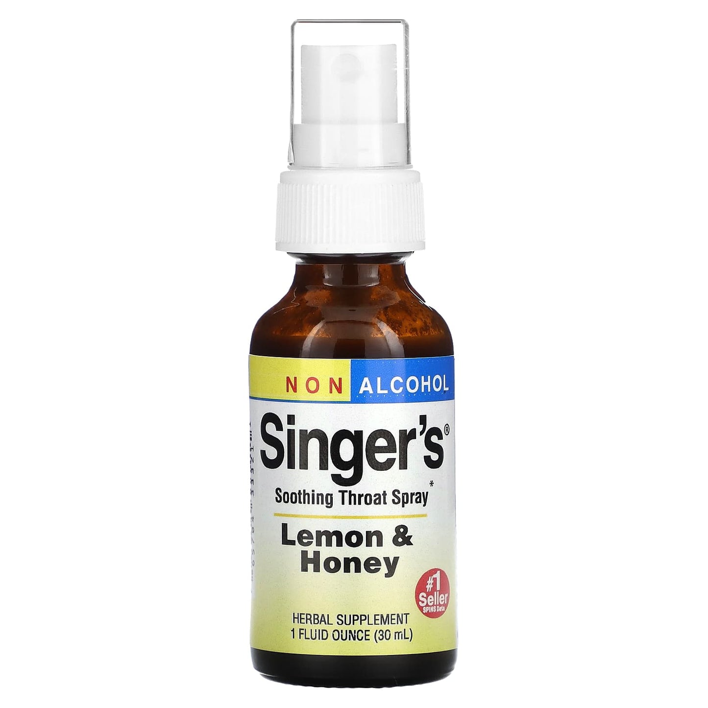 Herbs Etc.-Singer's Soothing Throat Spray-Non Alcohol-Lemon & Honey-1 fl oz (30 ml)