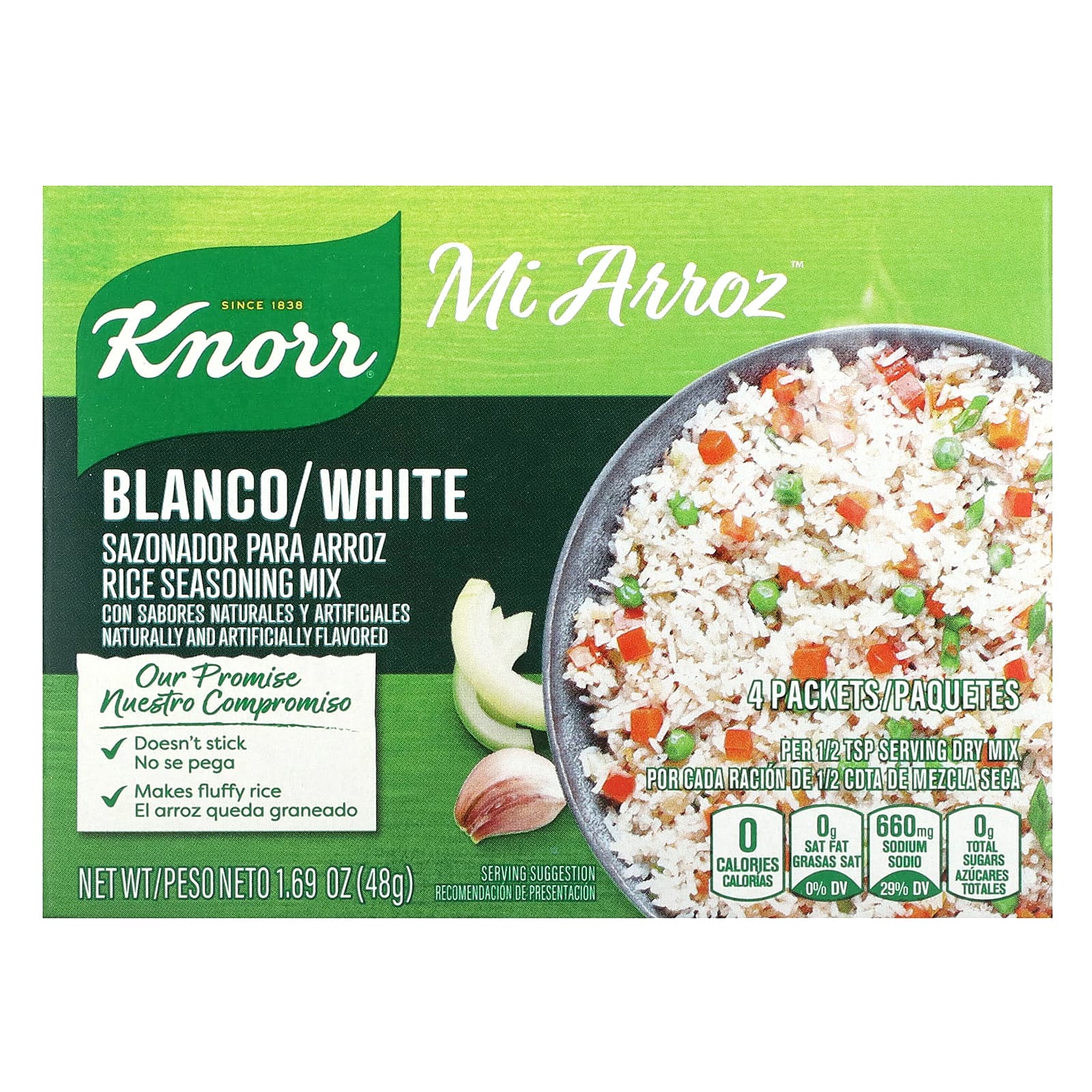 Knorr-Mi Arroz-Rice Seasoning Mix-White-4 packets-1.69 oz (48 g)