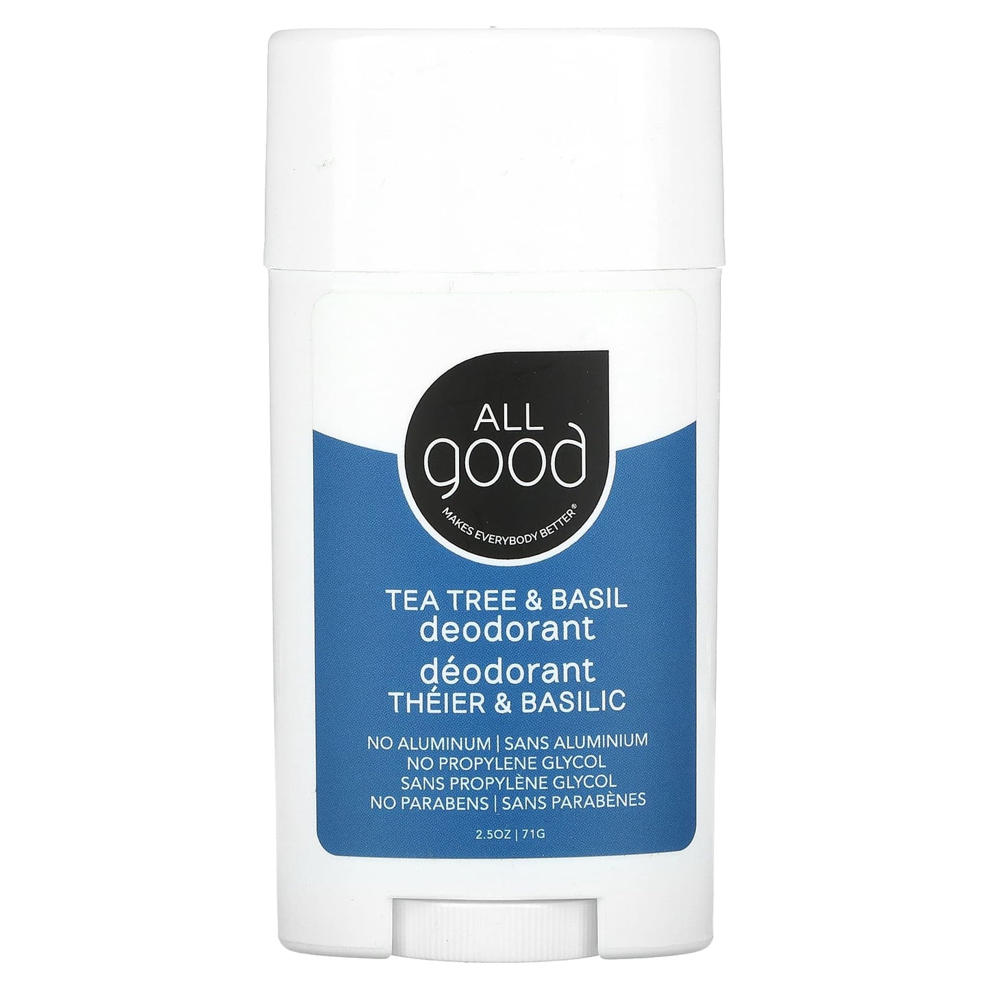 All Good Products-Deodorant-Tea Tree & Basil-2.5 oz (71 g)