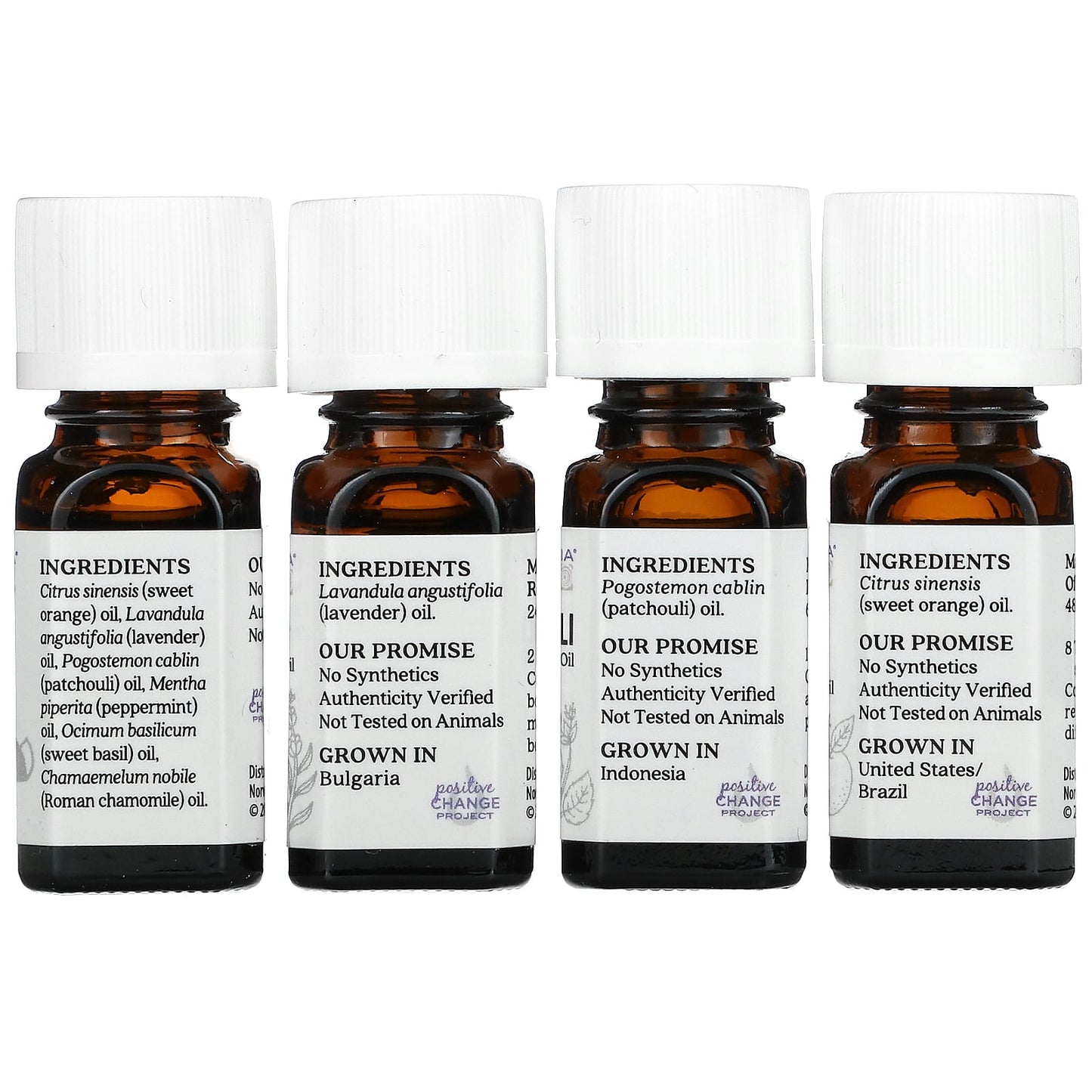 Aura Cacia, Discover Relaxation Kit, Essential Oils, 4 Bottles, 0.25 fl oz (7.4 ml ) Each