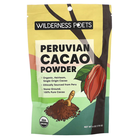 Wilderness Poets-Organic Peruvian Cacao Powder-6 oz (170 g)