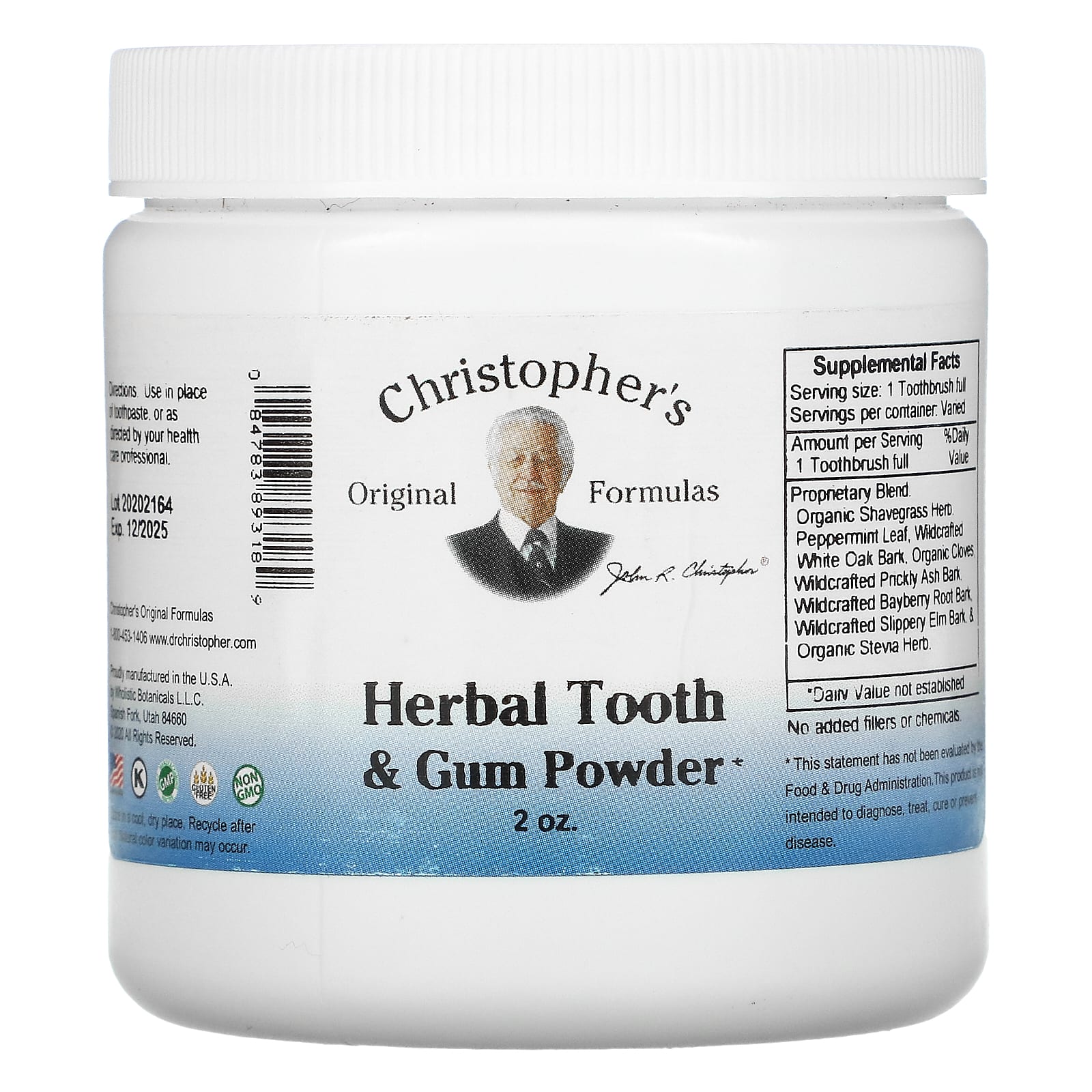 Christopher's Original Formulas-Herbal Tooth & Gum Powder-2 oz