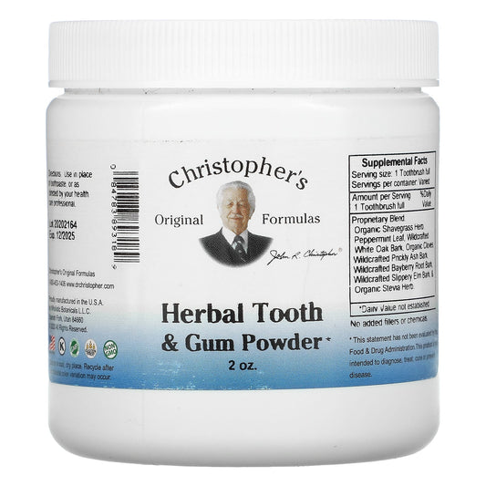 Christopher's Original Formulas-Herbal Tooth & Gum Powder-2 oz