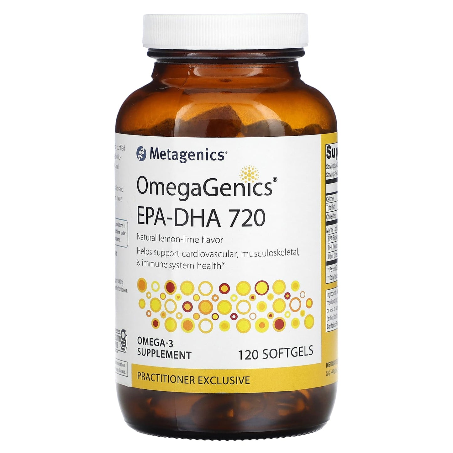 Metagenics-OmegaGenics-EPA-DHA 720-Natural Lemon-Lime-120 Softgels